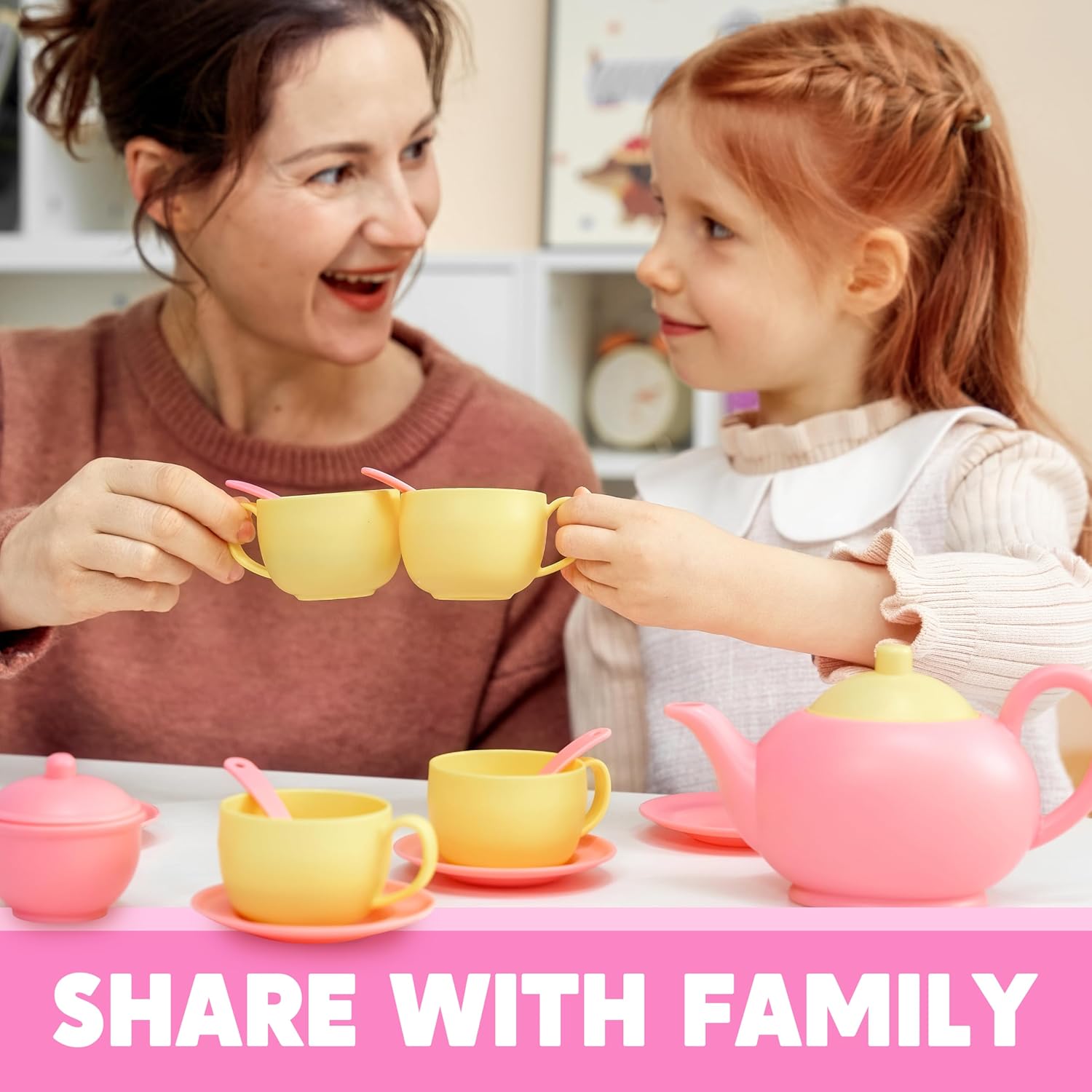 Thumbnail 6 de JOYIN Pretend Play Tea Party Set (18-Piece) – BPA & Phthalates Free Food Accessories for Ages 4-6