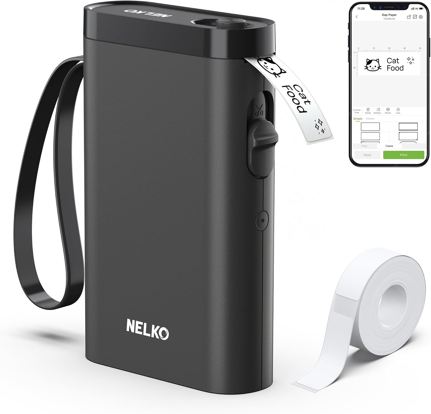 Detalle de Nelko P21 Etikettendrucker Bluetooth 203 DPI