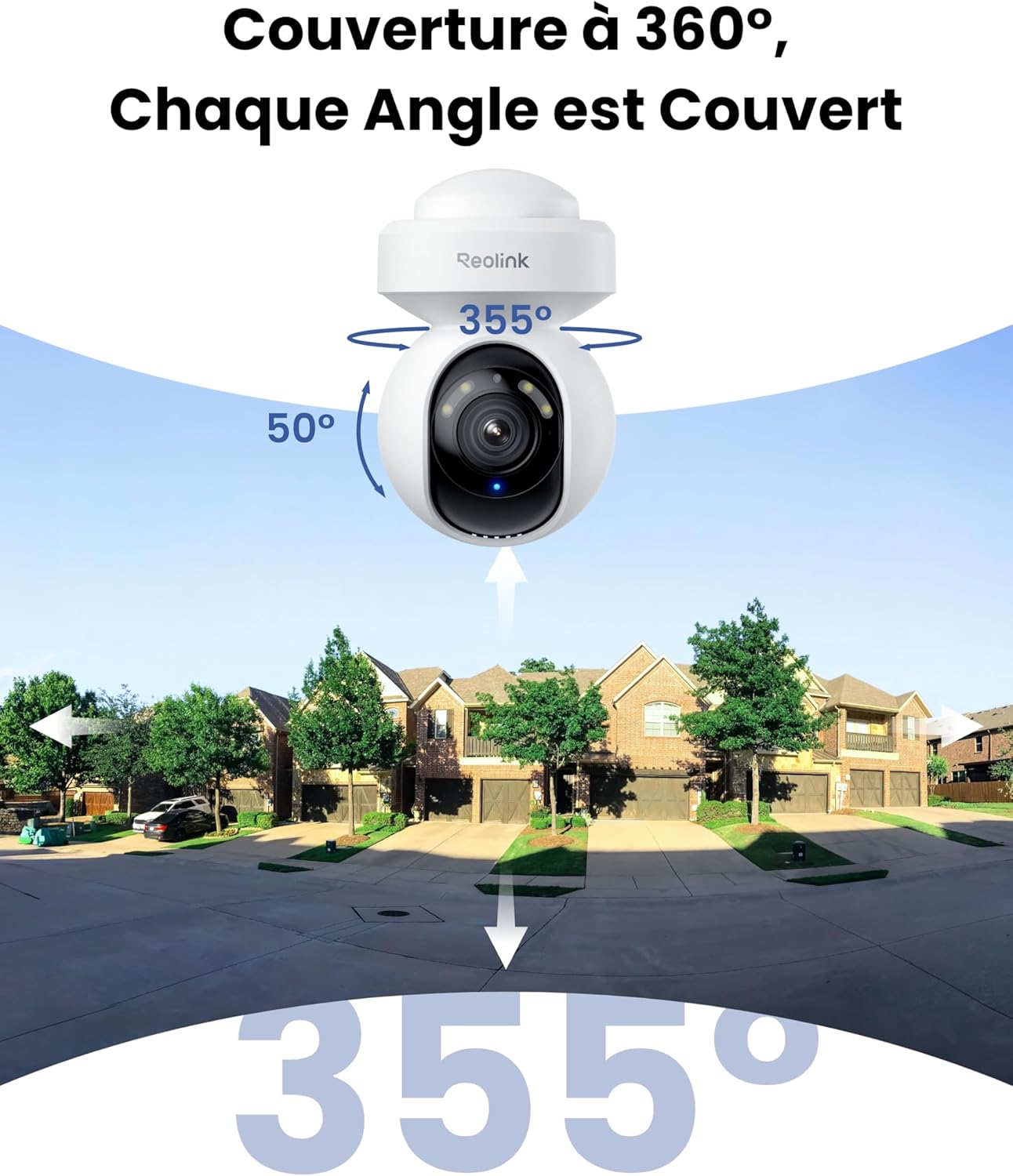 Thumbnail 2 de Reolink E1 Outdoor Pro : caméra Wi‑Fi 6 PTZ 4K extérieure avec zoom optique 3X