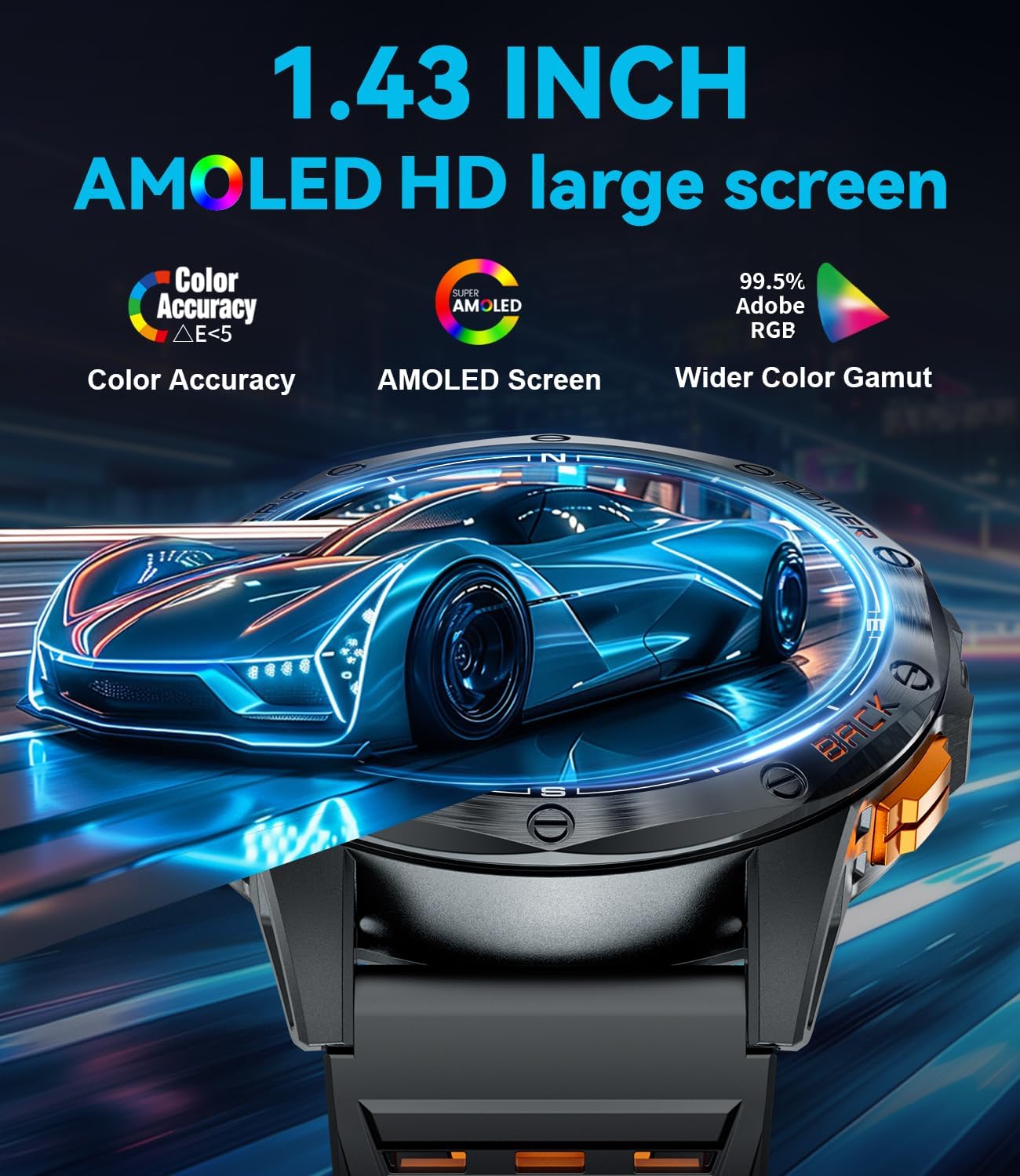 Thumbnail 5 de LIGE DM1-H Smart Watch for Men with GPS, 170 Sports Modes & Military Build
