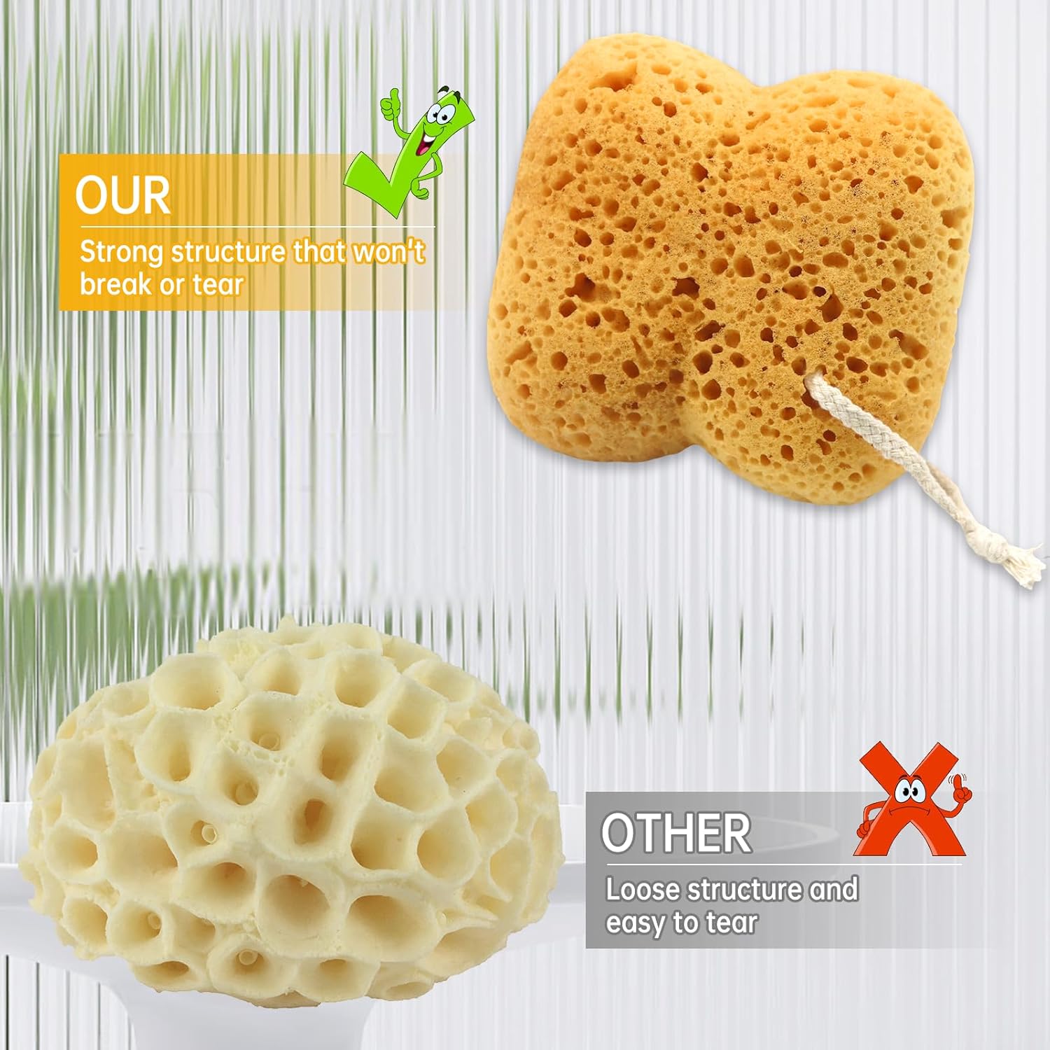 Thumbnail 6 de Natural Sea Sponge 4-pack Exfoliating Shower Sponges
