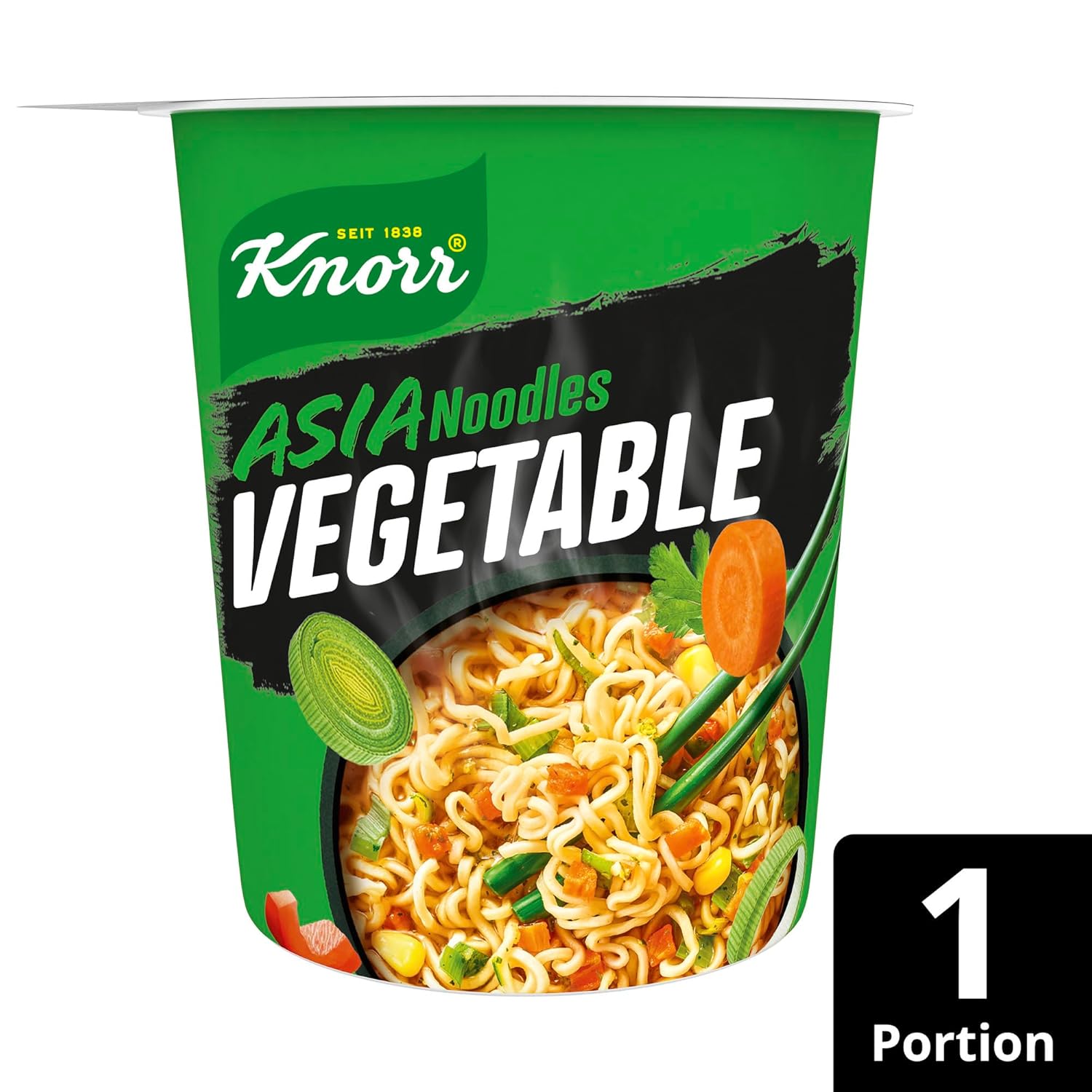 Detalle de Knorr Instant Nudeln Vegetable Taste – schnelles Nudelgericht in 3 Minuten, 8 × 65 g