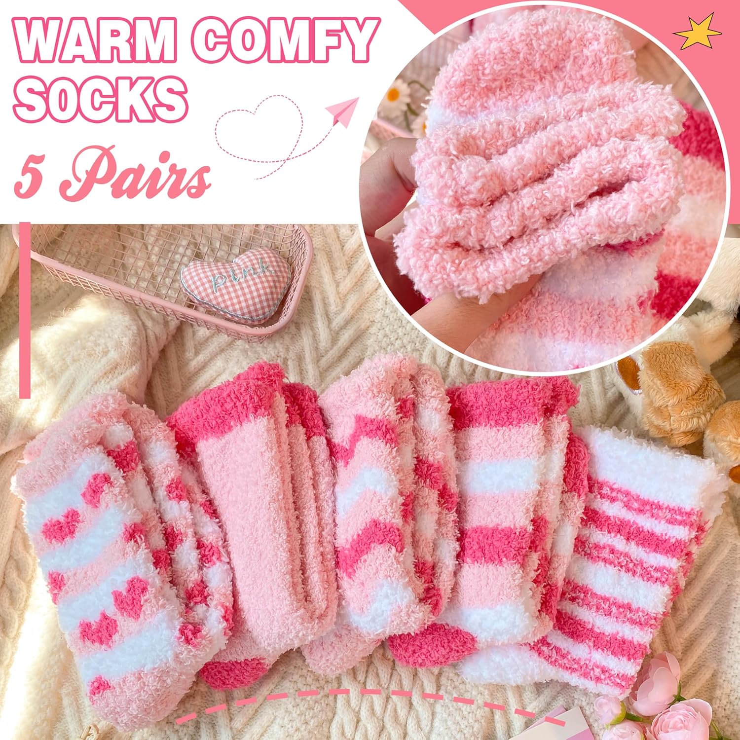 Thumbnail 4 de EBMORE Fuzzy Women Socks 1 Size