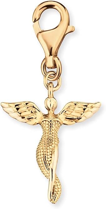Detalle de Engelsrufer Damen Charm Anhänger Schutzengel Symbol Silber – Sterling Silber, nickelfrei, Karabinerverschluss
