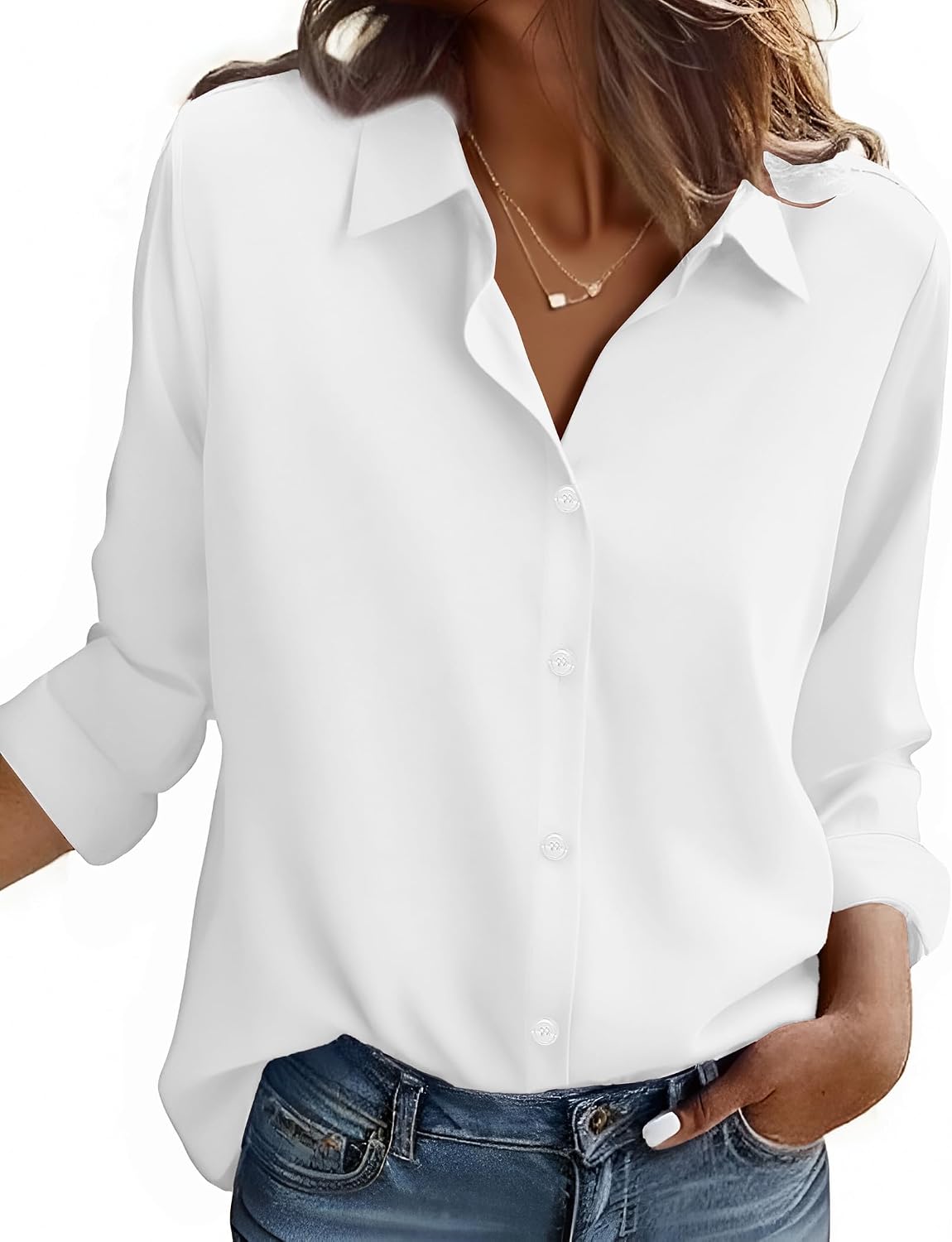 Detalle de Zeagoo Button Down Shirt floral blouse S-XXL