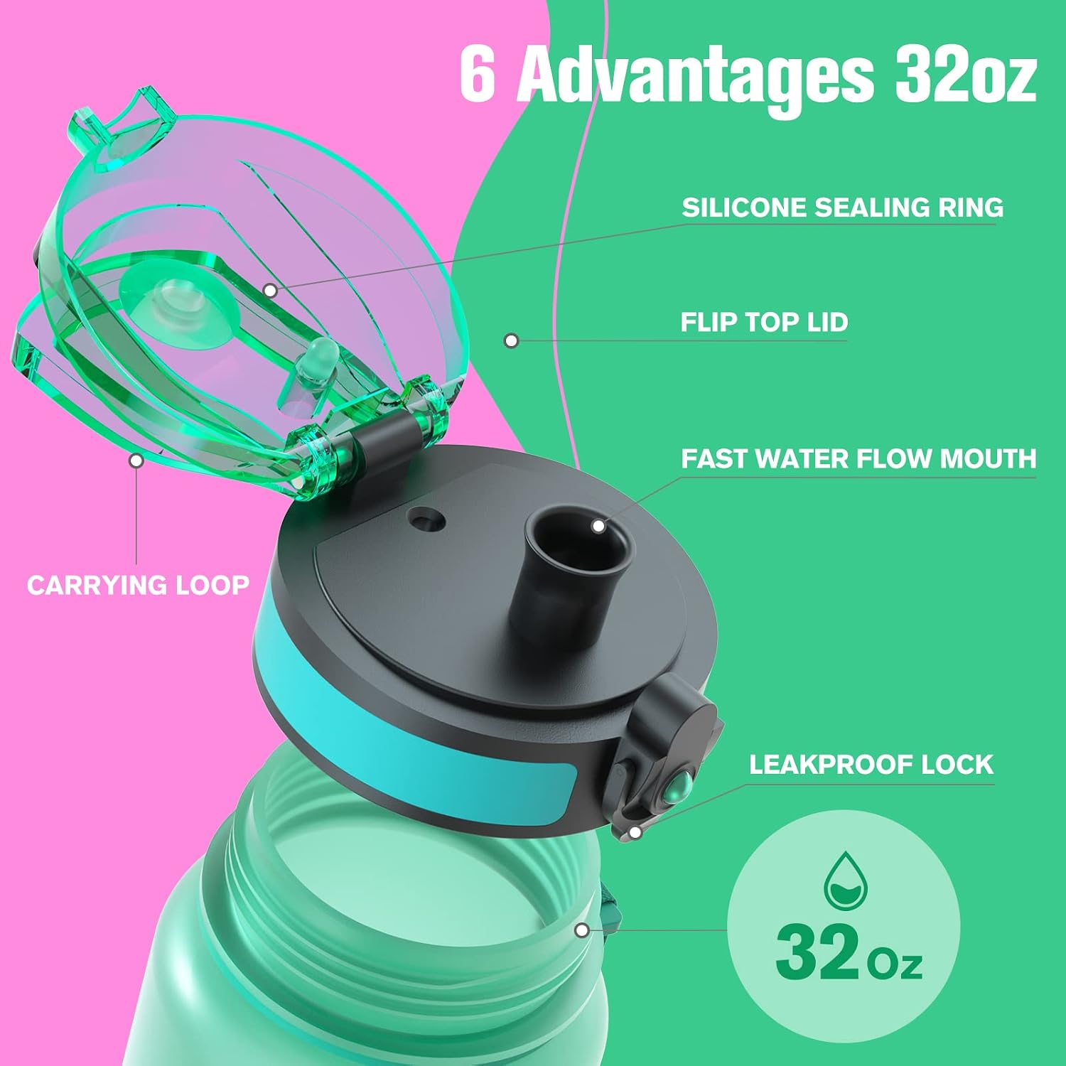 Thumbnail 3 de Sahara Sailor Water Bottle 32oz