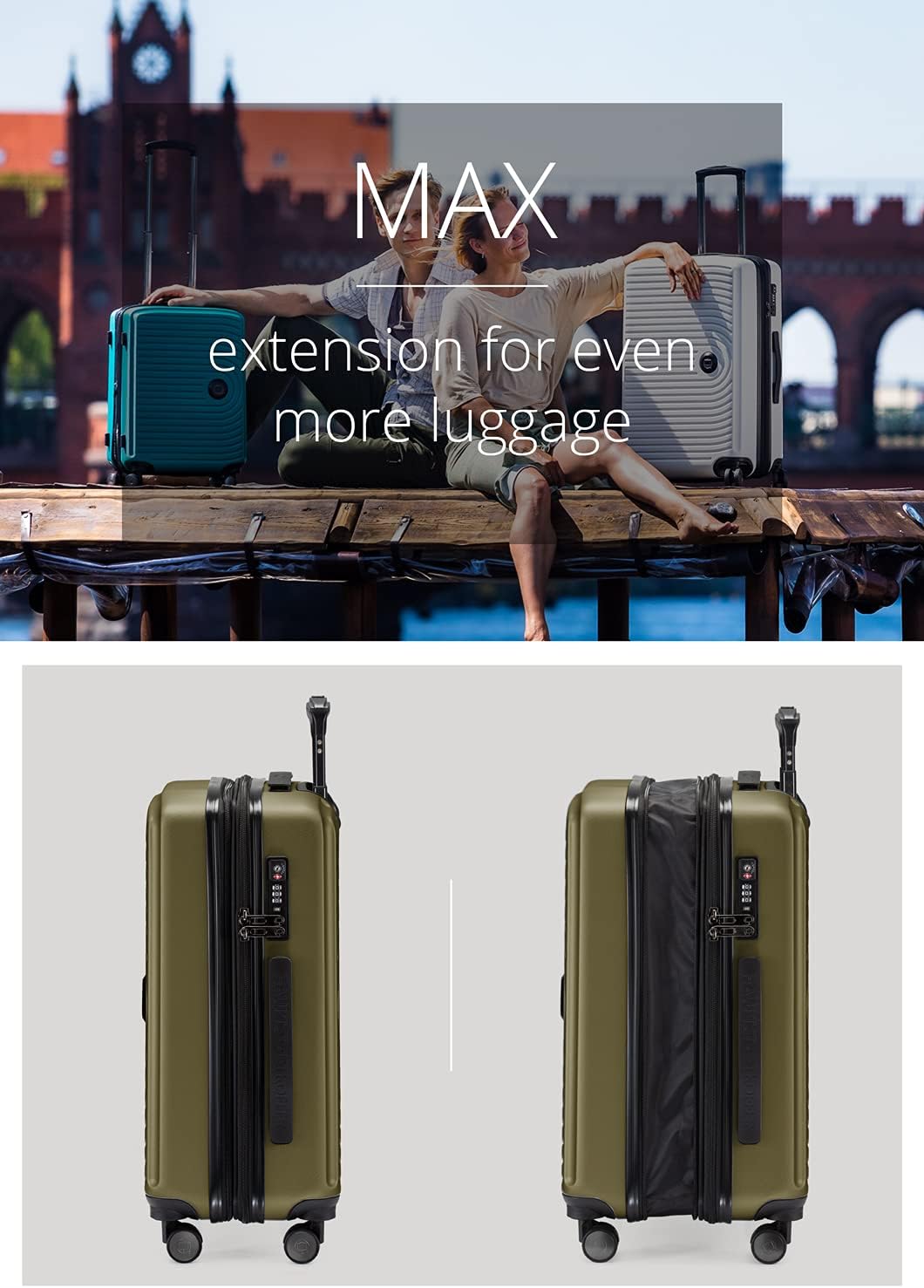 Detalle de Hauptstadtkoffer Mitte Bagage cabine 55 cm (S) – Valise rigide ABS, extension 8 cm