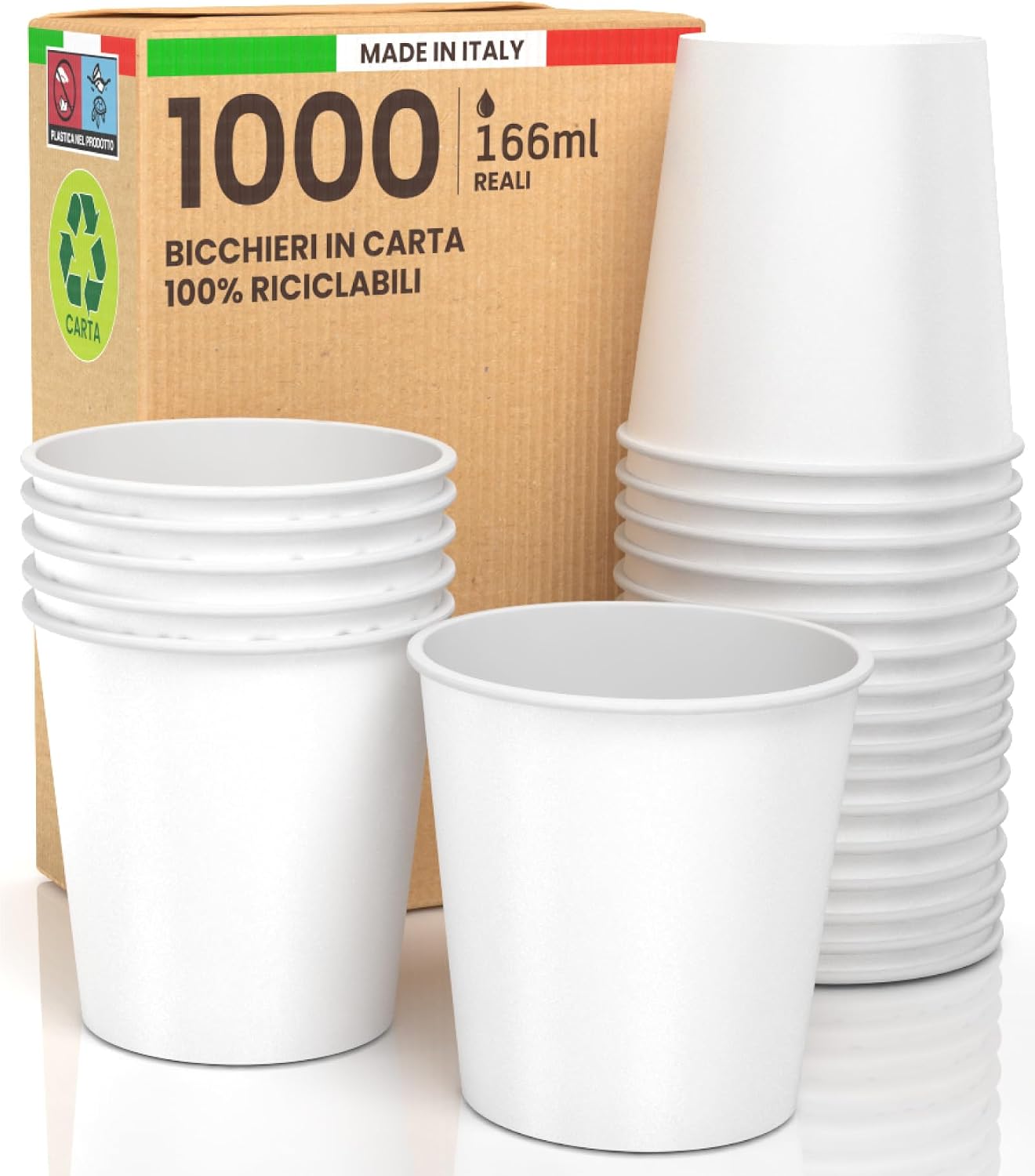 Detalle de Baciato Caffè 1000 Bicchieri Carta 166ml