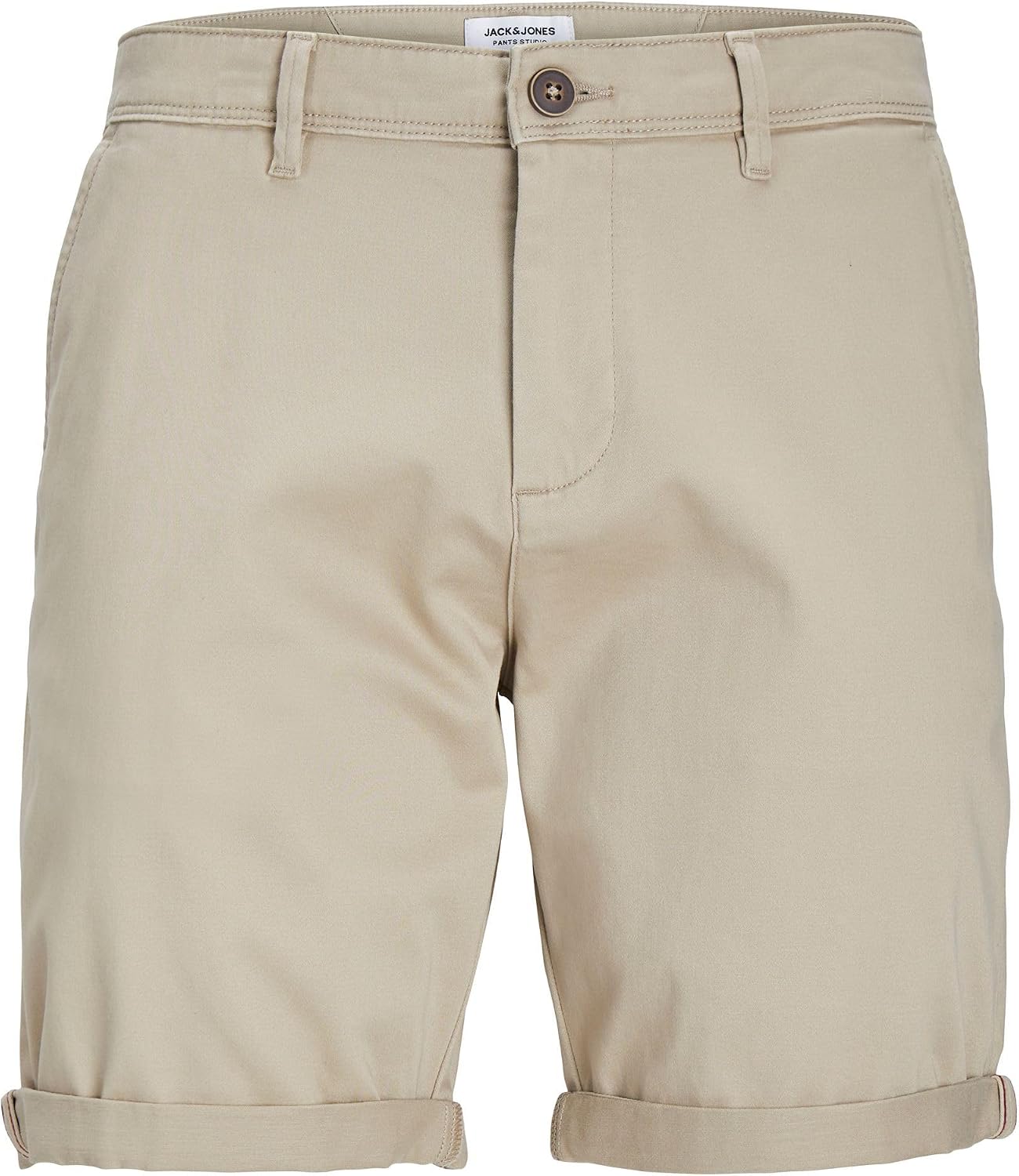 Detalle de JACK & JONES Chino Shorts Regular Fit – Baumwolle mit Stretchanteil, mittlere Taille