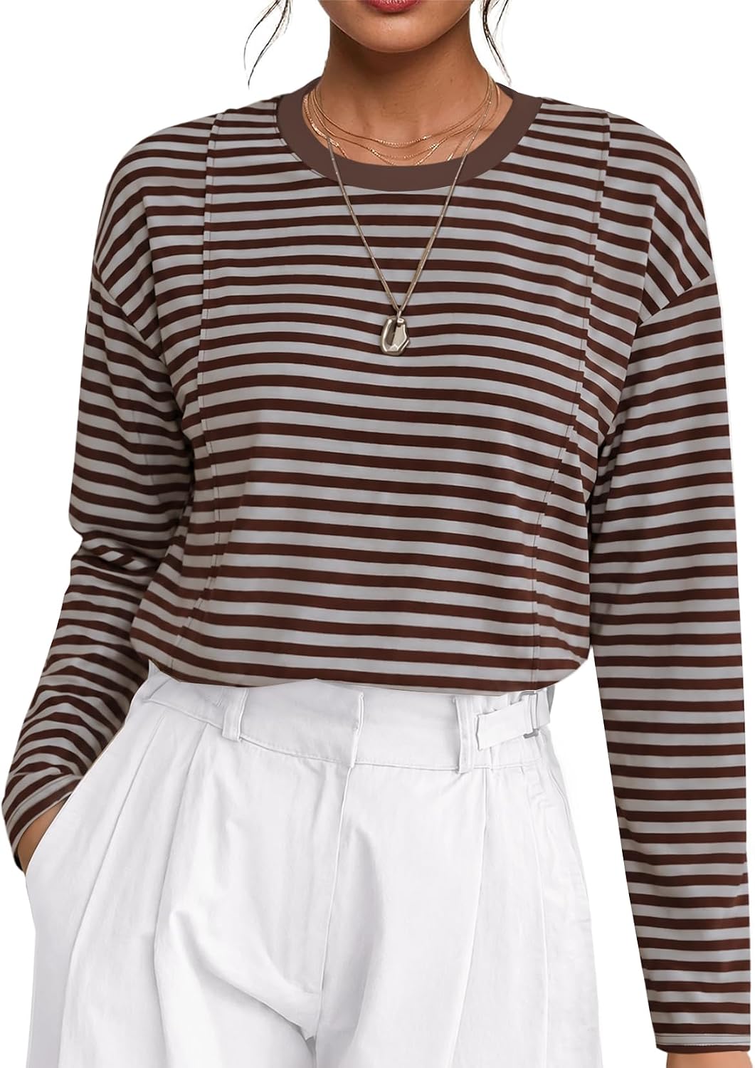 Detalle de Sipaya Women's Long-Sleeve Shirt, Cotton Blend