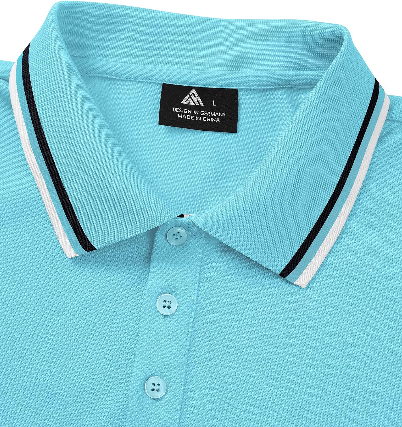 Detalle de SwissWell Herren Kurzarm Poloshirt: Atmungsaktiv, schnelltrocknend und vielseitig für Sommeraktivitäten