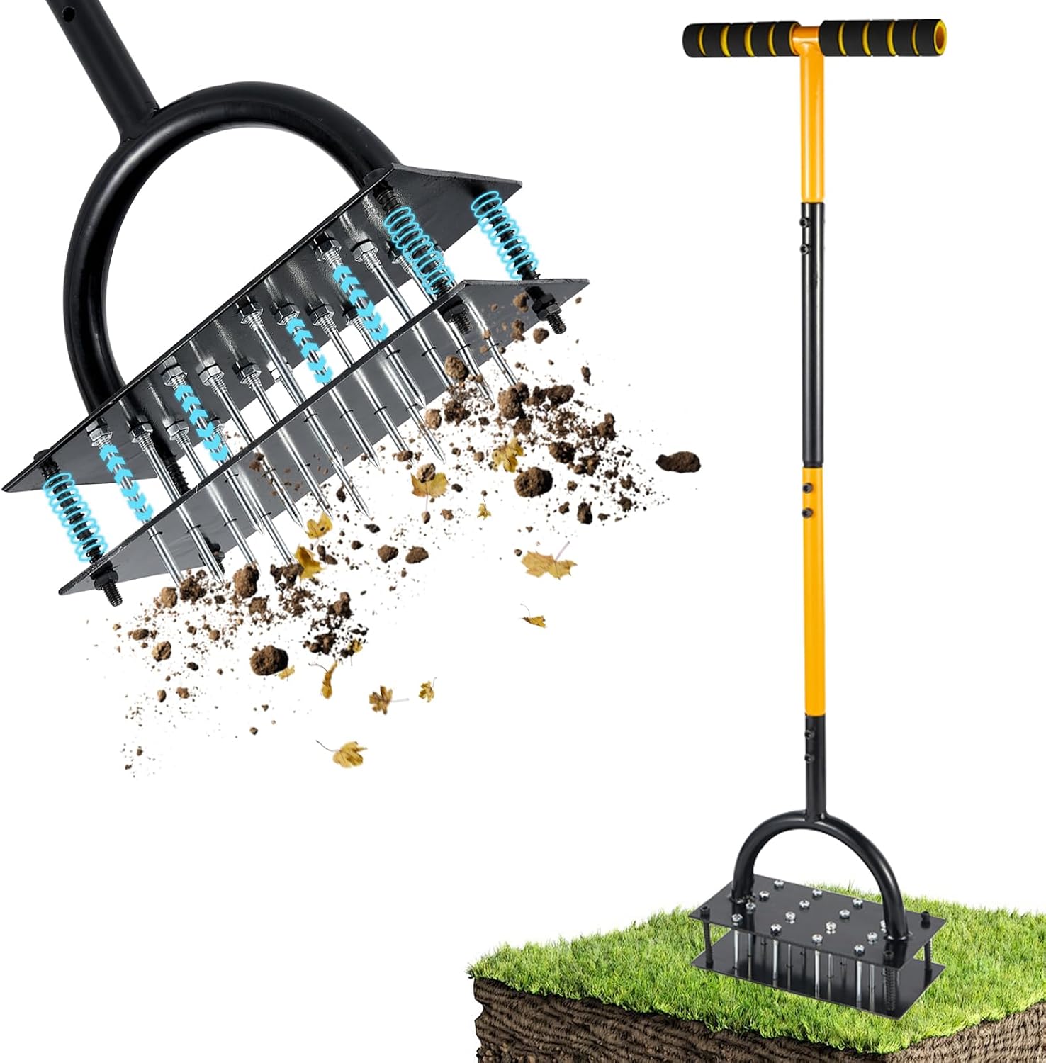 Detalle de ROCKY&CHAO Manual Lawn Aerator 16 Spike