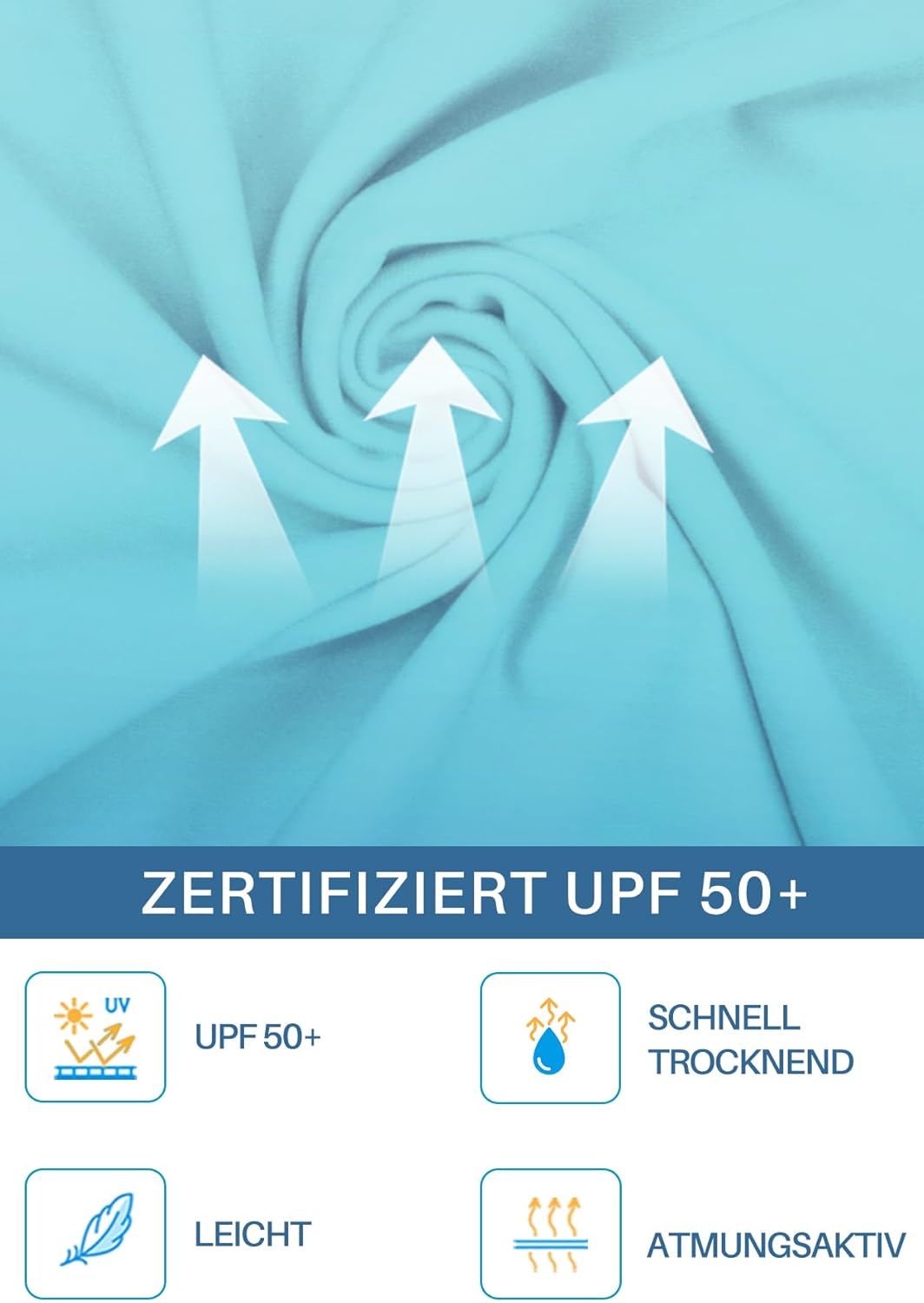 Detalle 2 de BesserBay Jungen UV Shirt UPF 50+ – Rashguard Kurzarm für 110–160 cm (Schwimmen, Strand, See)