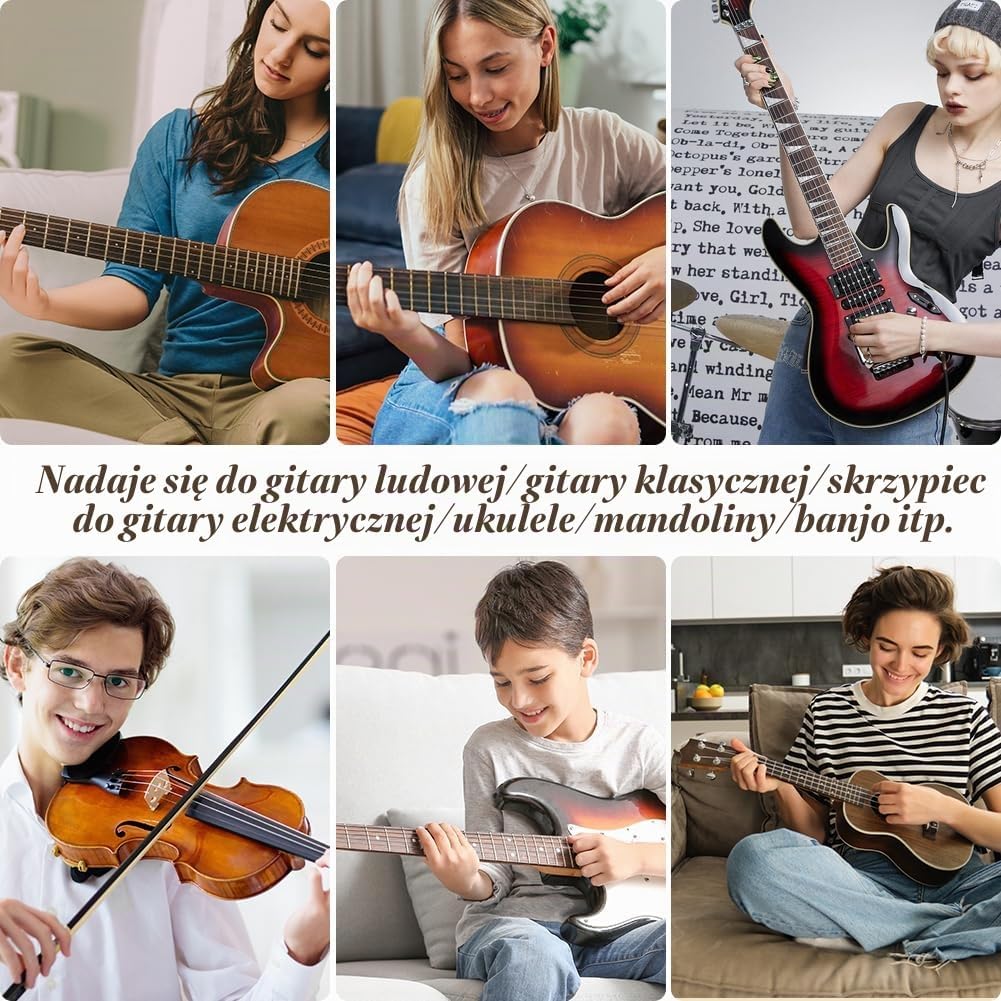 Thumbnail 6 de Aomig 4315808 kapodaster gitarowy ze stopu cynku, sprężynowy, z 6 kostkami