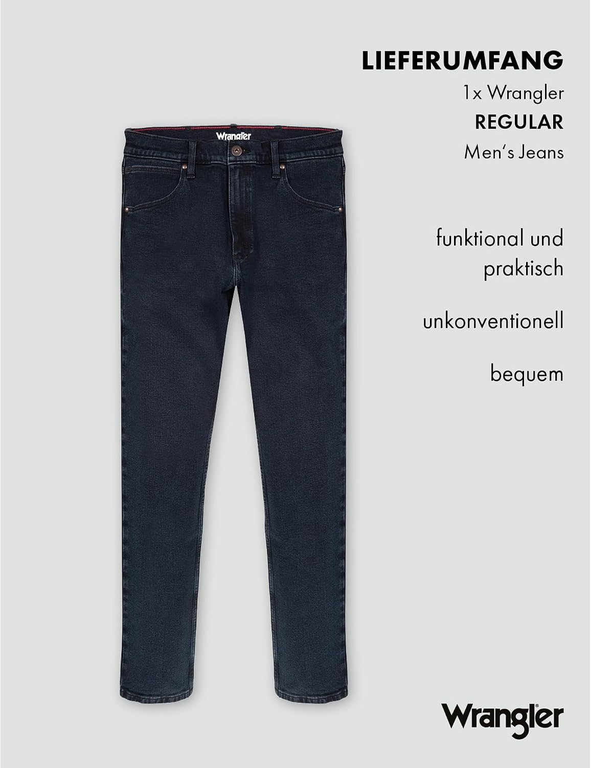 Thumbnail 6 de Wrangler Herren Jeans Regular – Mid Waist, Regular Fit, Blau/Schwarz