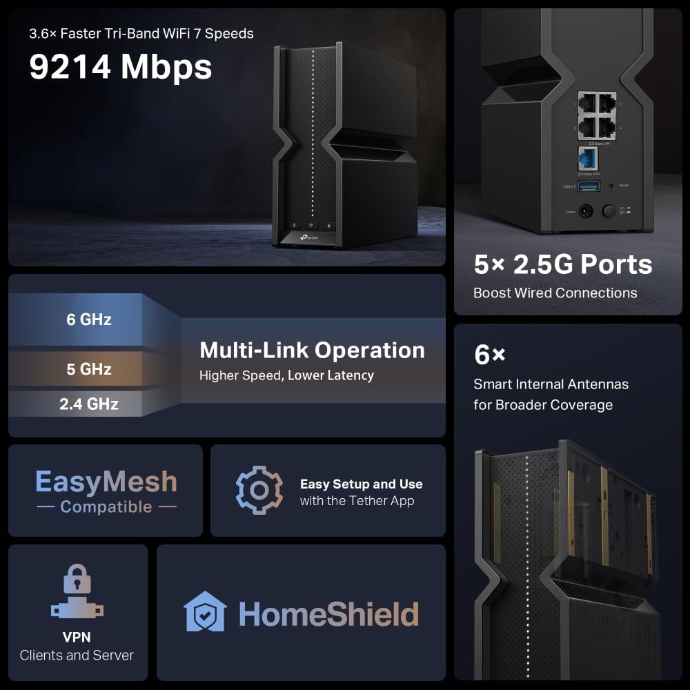 Thumbnail 4 de TP-Link Archer BE550 Router WiFi 7 BE9300