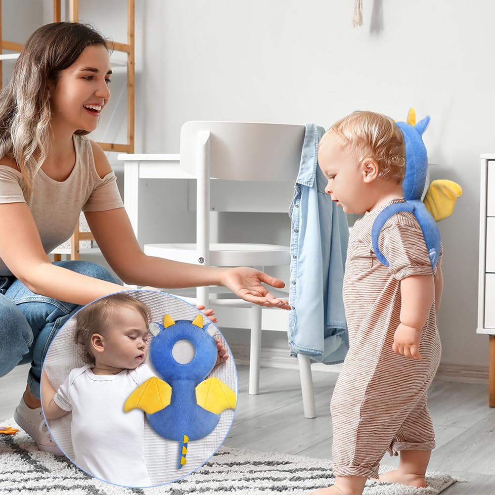 Thumbnail 6 de Vicloon Baby Kopfschutz mit verstellbaren Schutzkissen – Drache Blau, 4–24 Monate