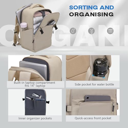 Thumbnail 2 de Xkdoai Mochila 40x30x20 para cabina Ryanair: versatilidad y organización para viajes cortos