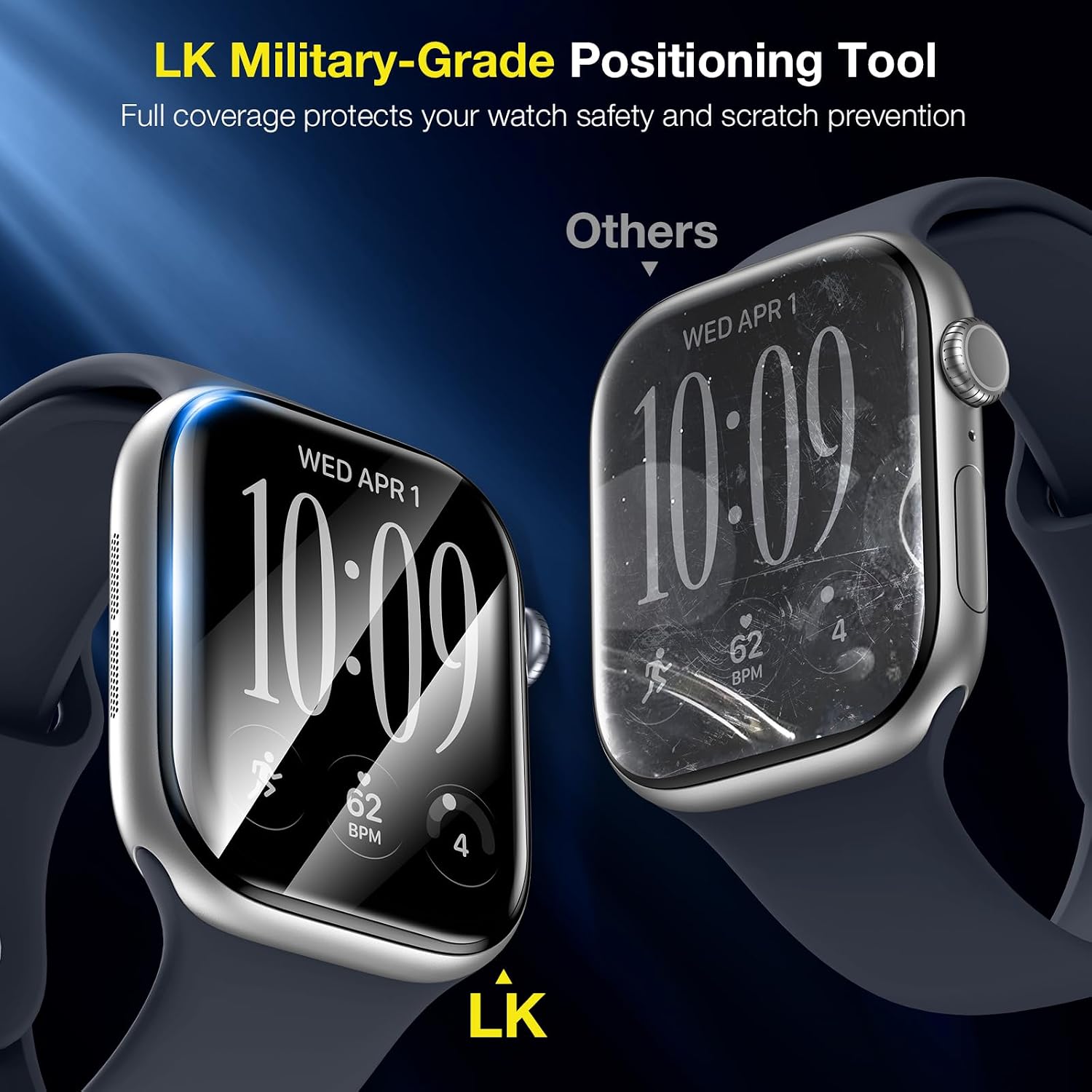 Detalle de LK Apple Watch Series 12/11/10 46mm Screen Protector, Self-Healing TPU Film, 6-Pack