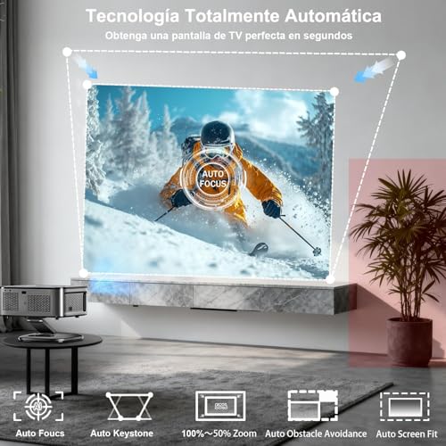 Detalle de Proyector 4K XIWBSY con Google TV, 1500 ANSI y rotación 360°