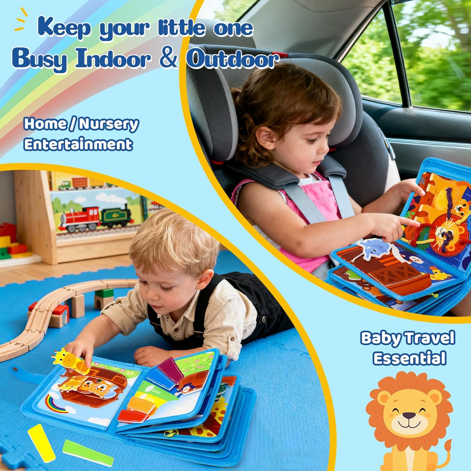 Detalle de Wdmiya Busy Board Libro Montessori sensoriale 1 anno