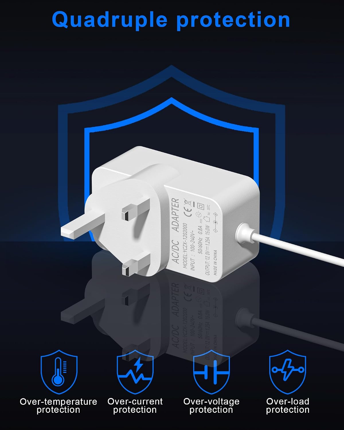 Thumbnail 4 de Binamao 12V 1.25A 15W power supply for Echo Dot