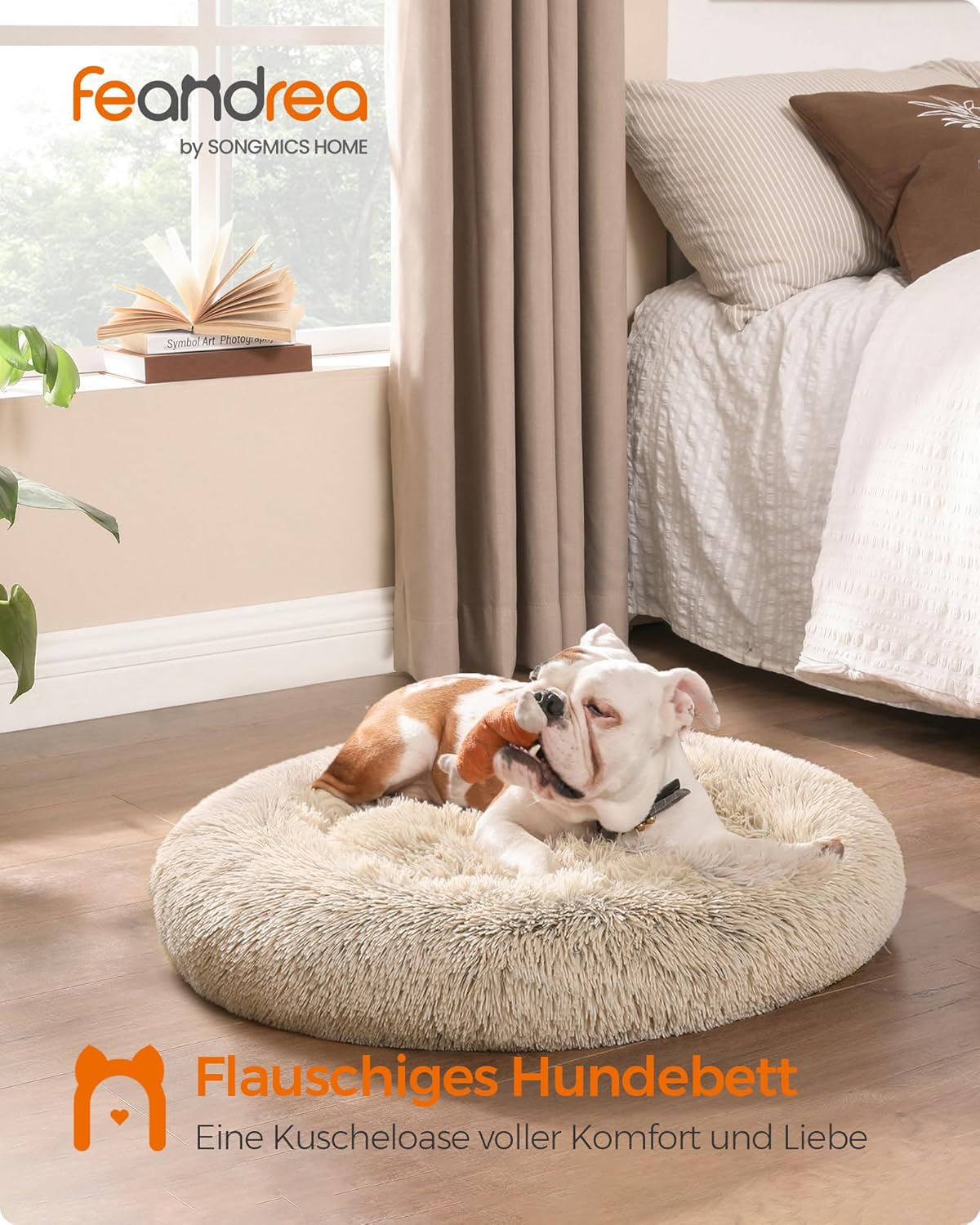 Thumbnail 1 de Feandrea Hundebett flauschig Donut-Kissen (PGW041S01), waschbar, 90 cm Durchmesser