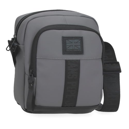 Detalle de Pepe Jeans Hoxton Bandolera gris 17×22×8 cm