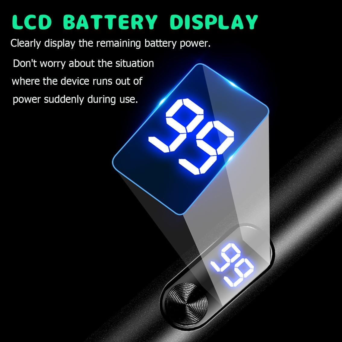 Detalle de Rechargeable Nose Hair Trimmer with LCD Display and 360° Rotating Blades