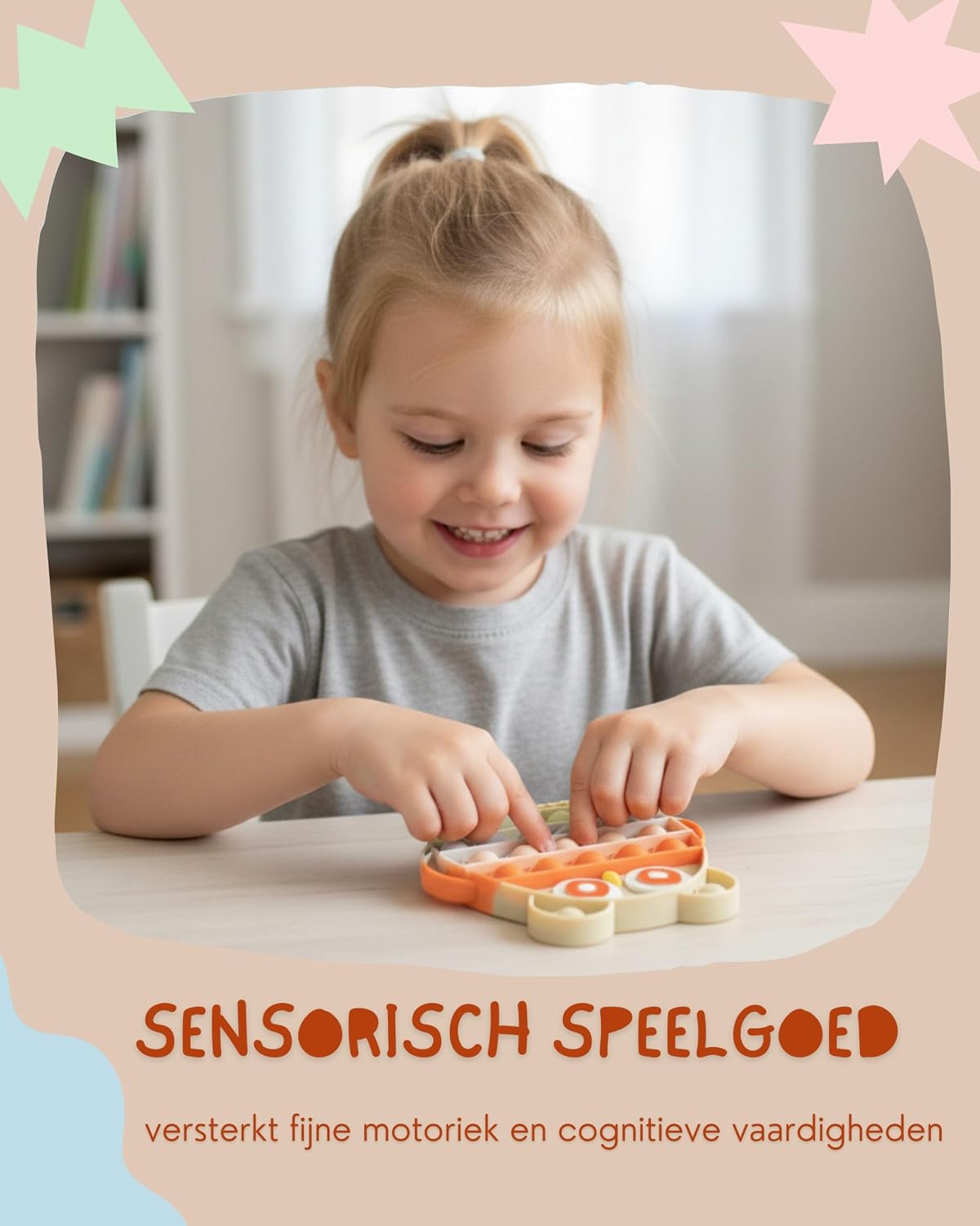 Detalle 2 de Valino Pop-It-Pastell-Eule sensorisch speelgoed van siliconen in pasteltinten