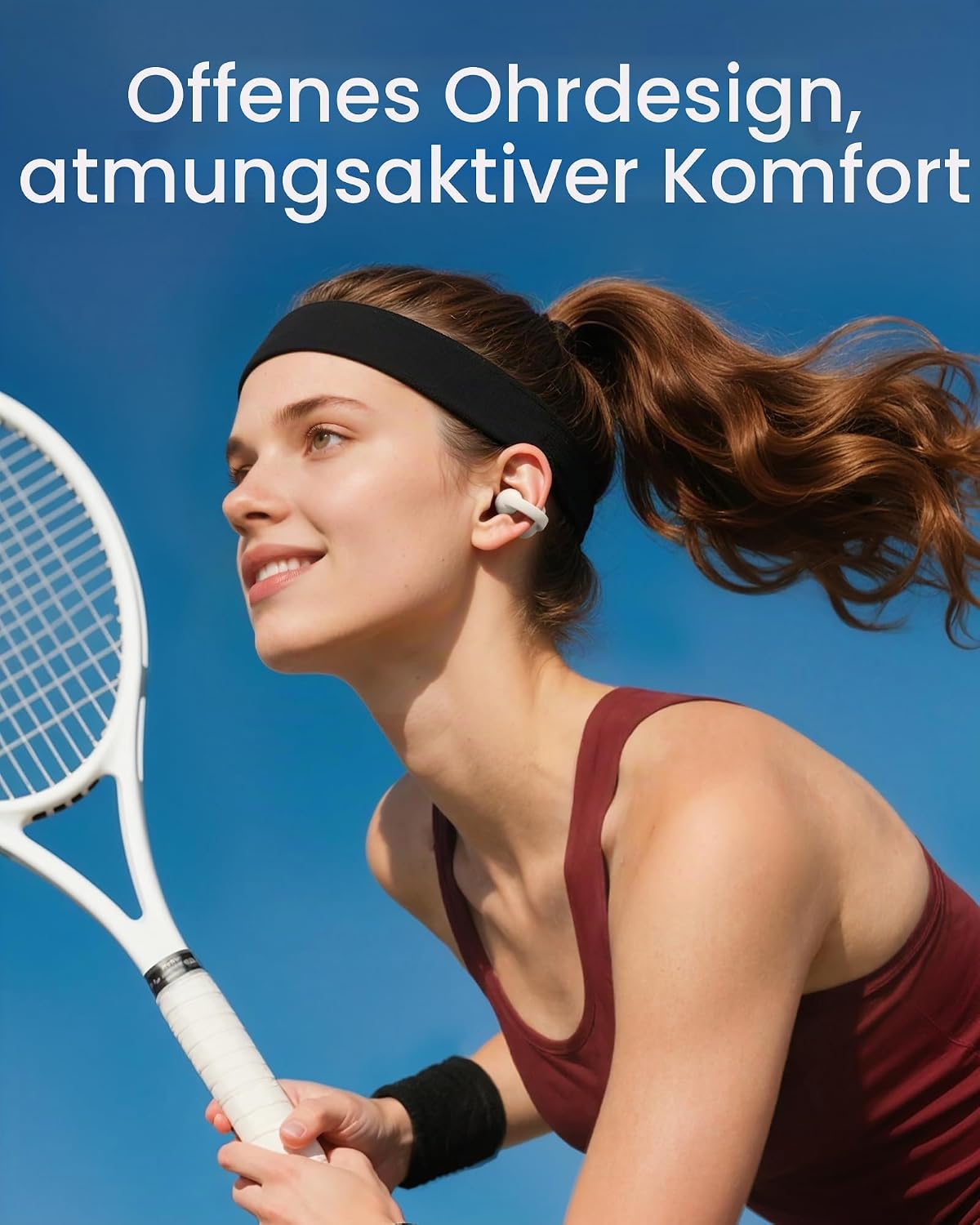 Detalle de soundcore C50i by Anker Open-Ear Clip-On Kopfhörer mit KI-Übersetzung, IP55 und 12-mm-Treibern