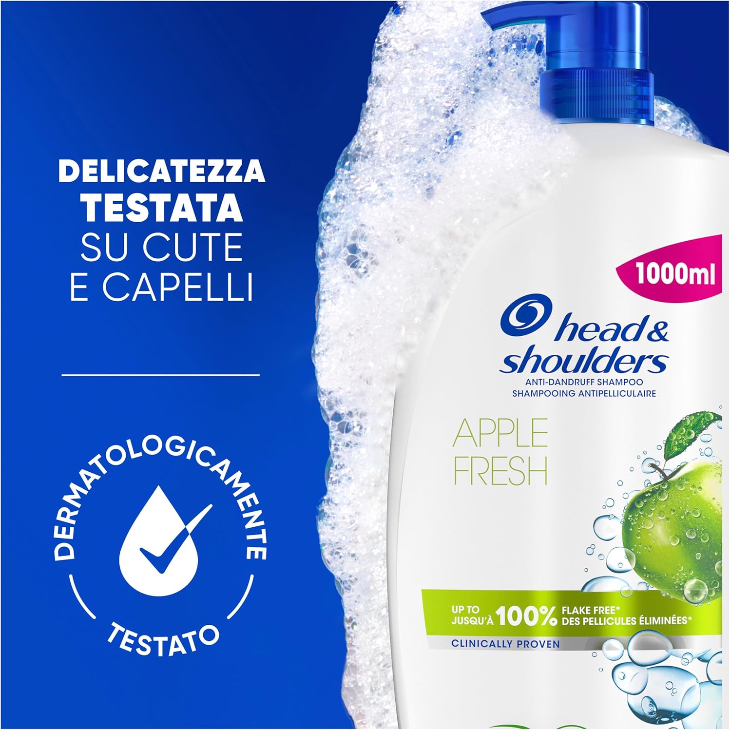 Thumbnail 4 de Head & Shoulders Shampoo Antiforfora Apple Fresh 1000 ml con dosatore, uso quotidiano