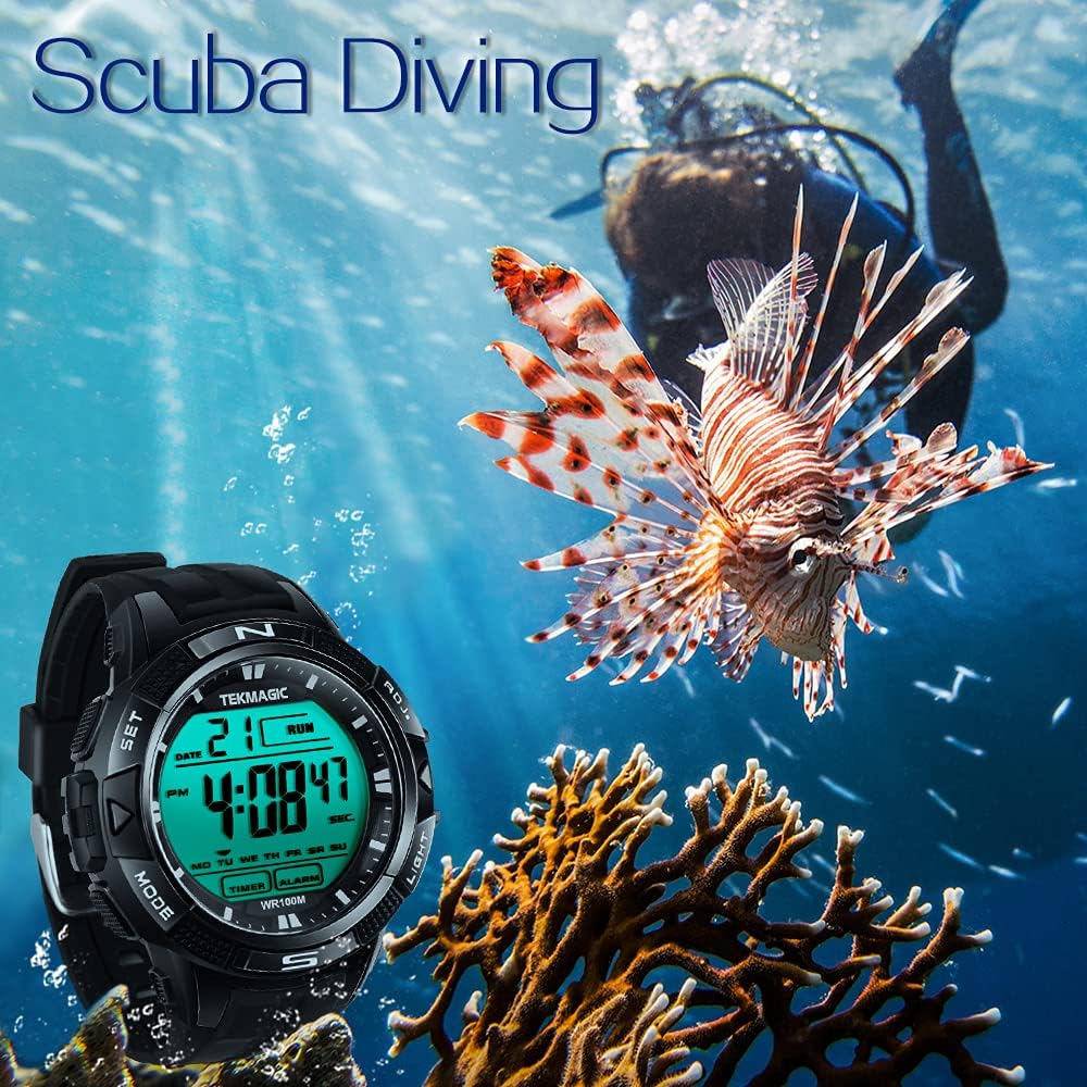 Thumbnail 1 de 100m Digital Sumergible Reloj de Pulsera