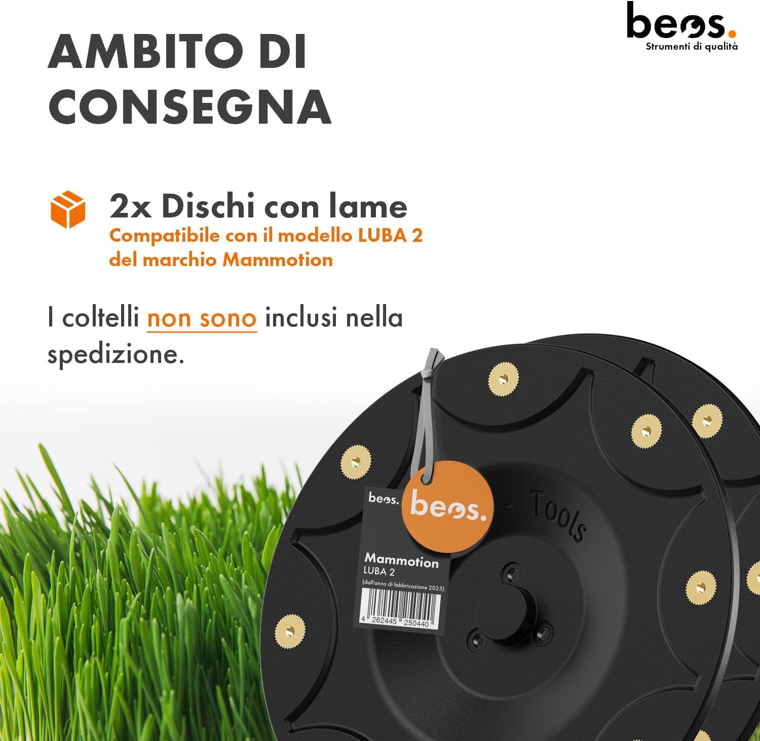 Thumbnail 2 de BEOS Dischi di taglio per robot tosaerba Premium compatibili con Mammotion LUBA2 AWD (dal 2025 in poi) – 2 piatti per 8 lame, Ø 173 mm