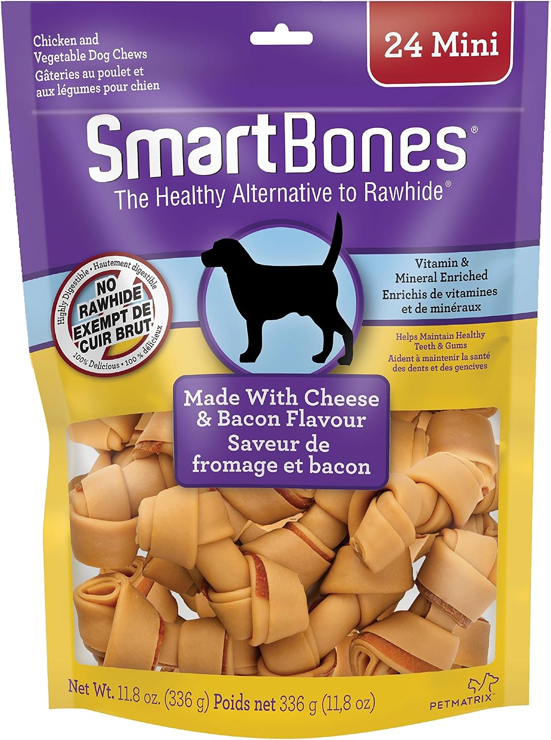 Detalle 1 de SmartBones Bacon & Cheese Dog Chews, 183 g