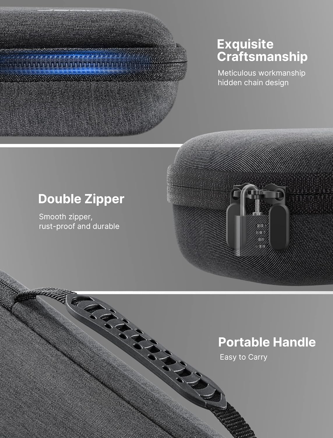 Thumbnail 4 de JSAUX Étui rigide pour Steam Deck OLED / ROG Ally X avec chargeur intégré et rangement BG0106X