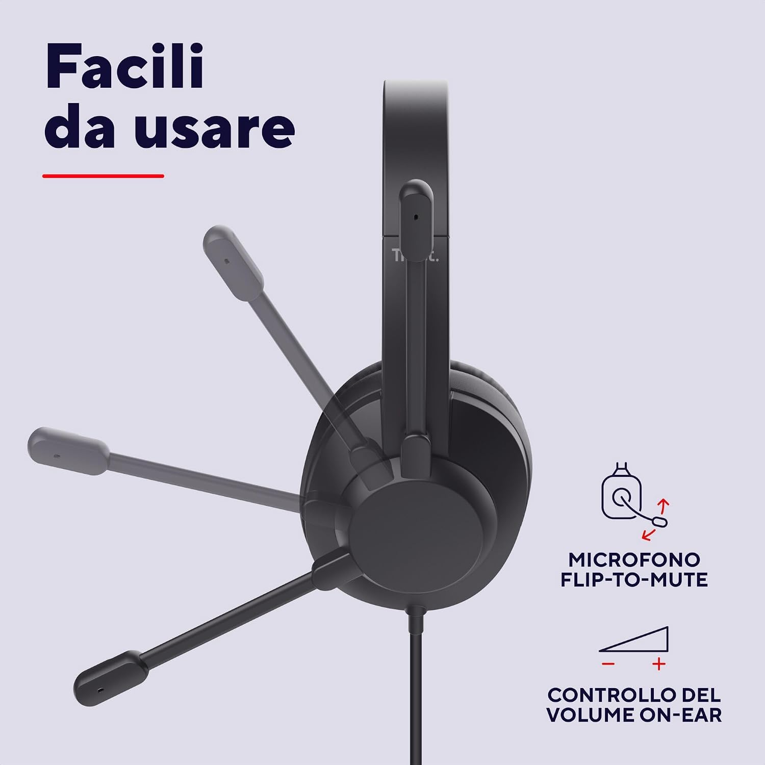 Thumbnail 3 de Trust Roha II Max USB Cuffie con Microfono