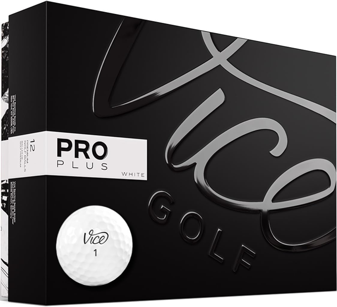 Detalle de Vice Pro Plus Golf Balls — 4-Piece Distance, Spin, and Feel for Low to Mid Handicap Players