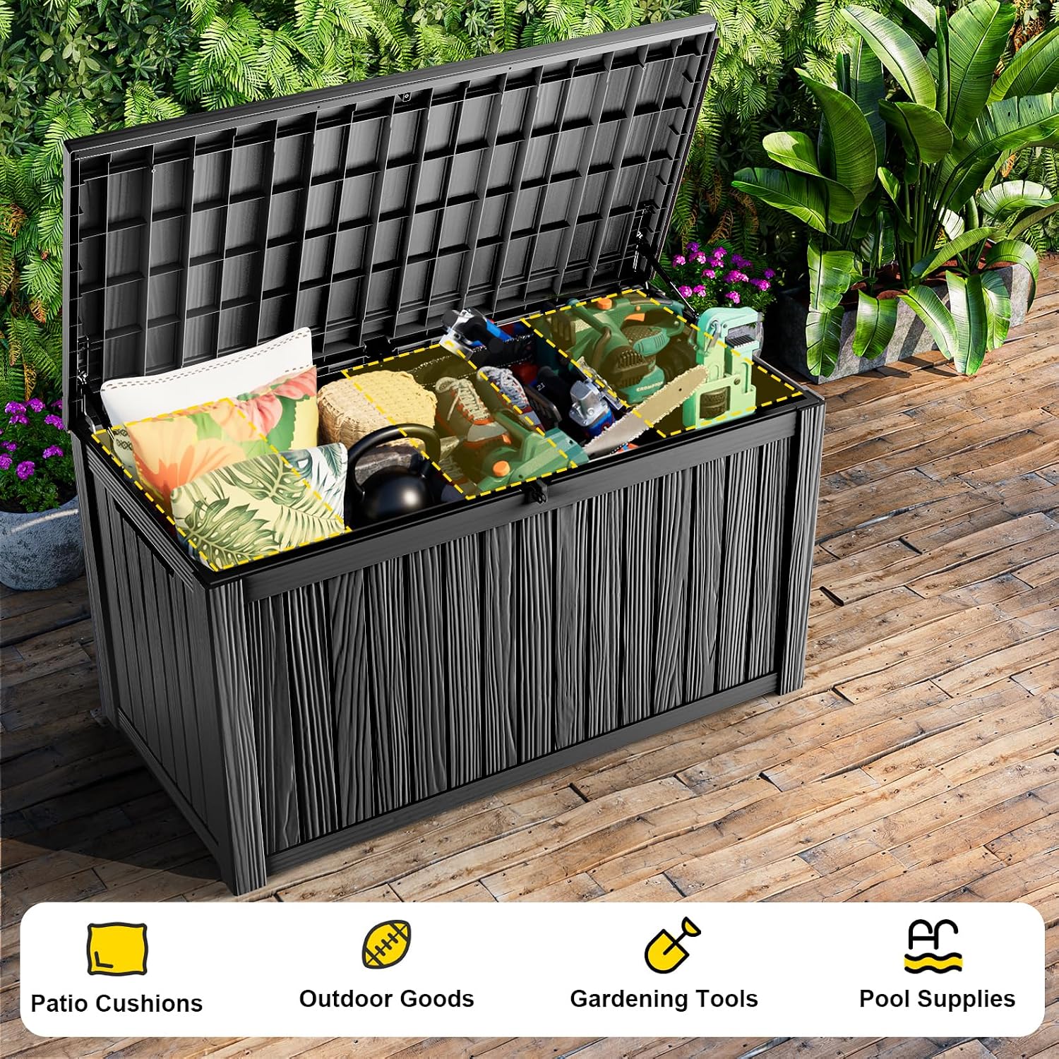 Detalle de EasyUp Outdoor Storage Box, 400 Gal
