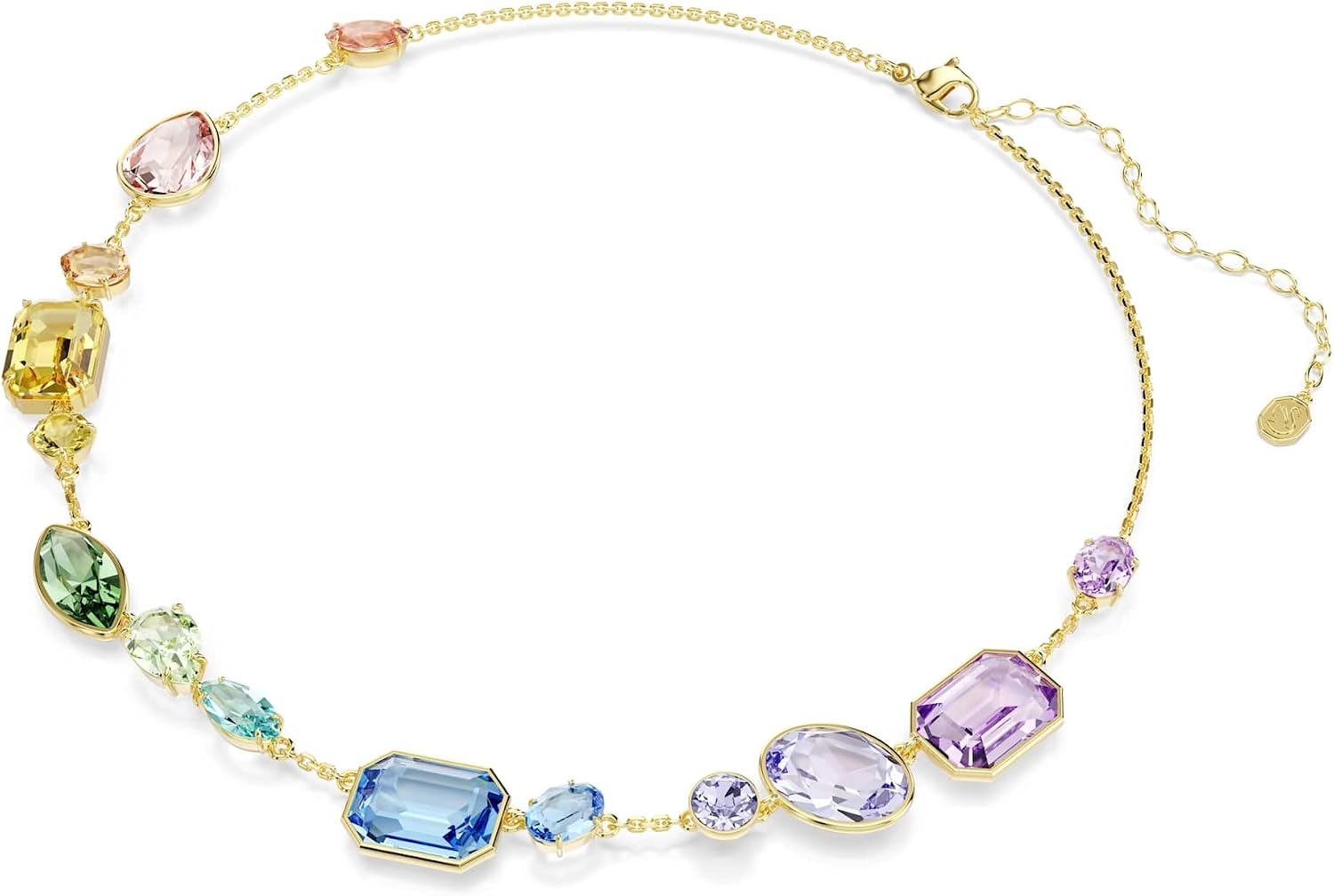 Detalle 2 de Swarovski Collier Gema – Collier ras-de-cou multicolore, placage or, tailles variées