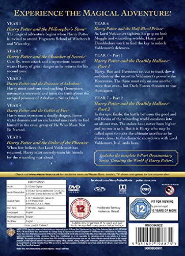 Detalle 1 de Harry Potter: The Complete 8-Film Collection (DVD) – Warner Home Video
