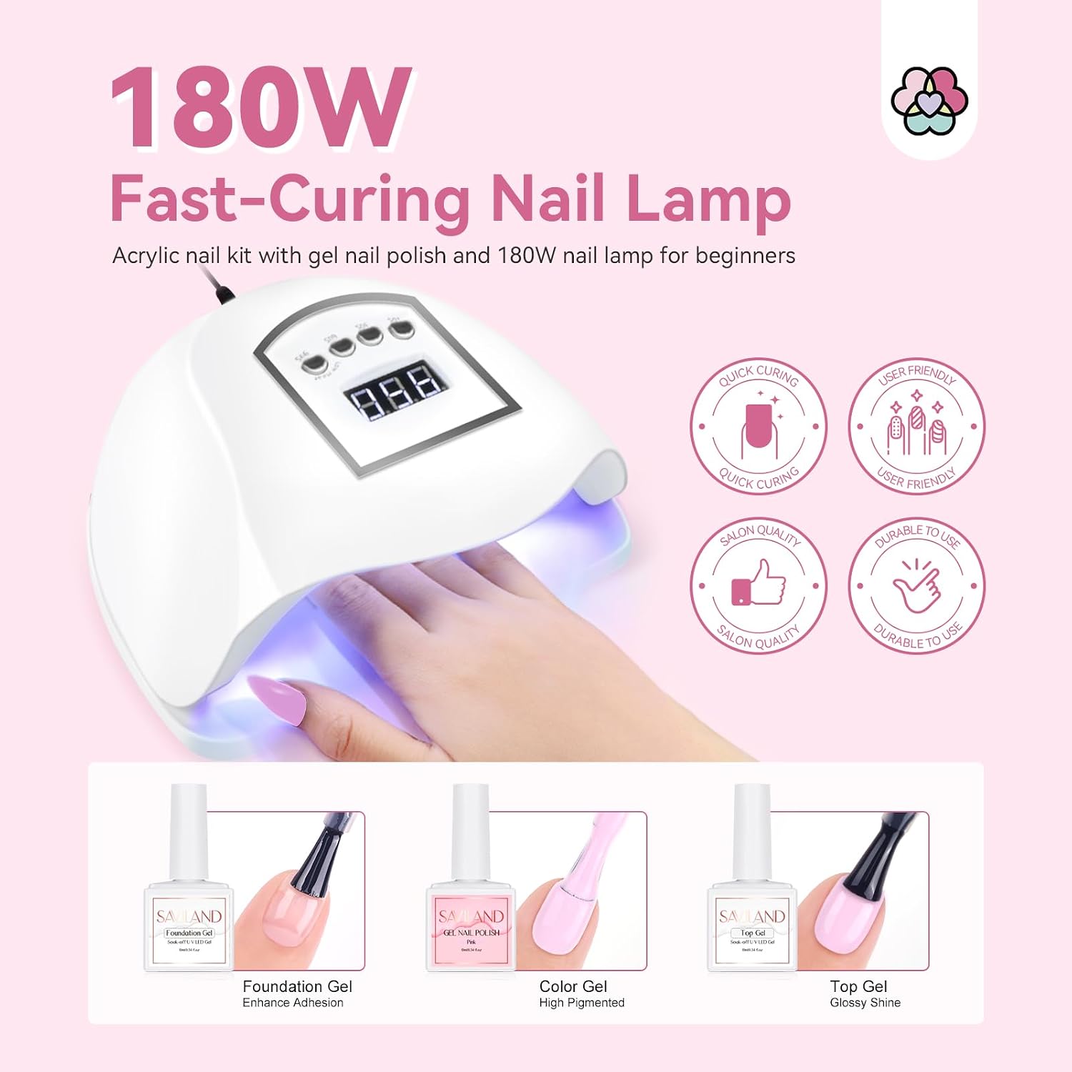 Thumbnail 4 de Saviland Acrylic Nail Kit for Beginners 180W