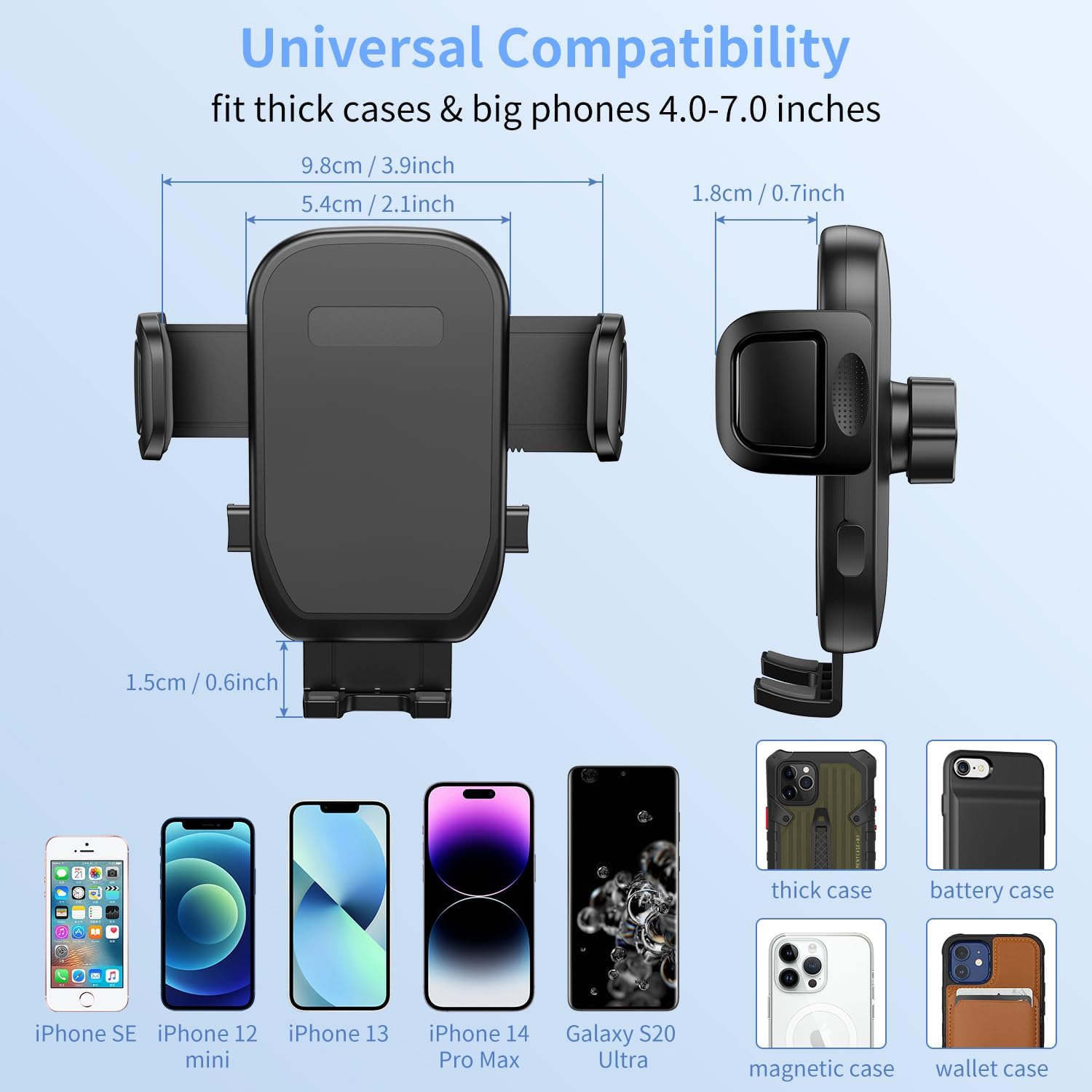 Detalle 2 de bokilino Cup Phone Mount for Car Adjustable Neck