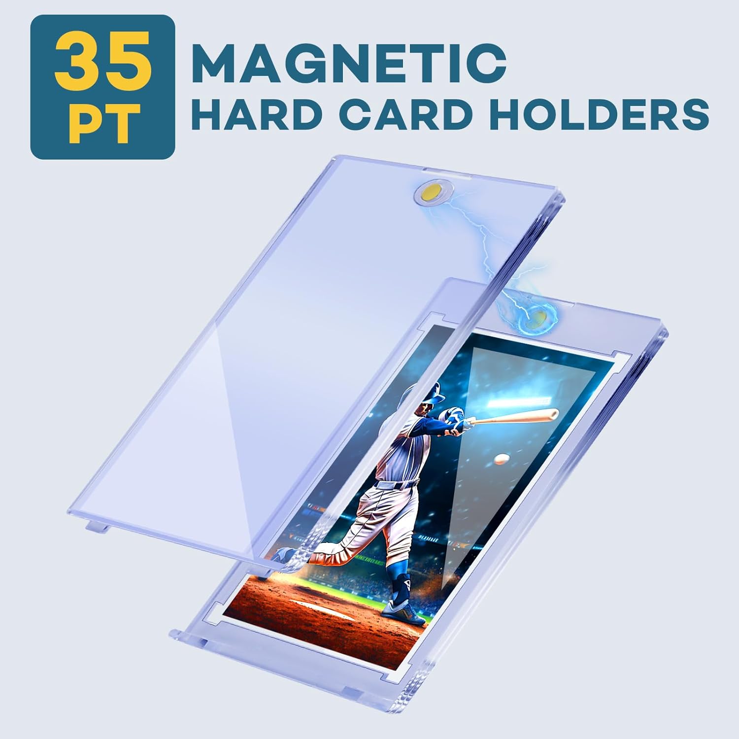 Thumbnail 3 de 100ct Magnetic Card Holders with One-Touch Magnetic Closure (35pt UV Protection)