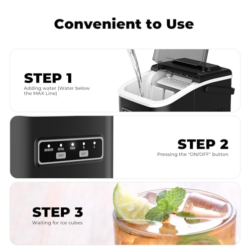 Thumbnail 6 de Acmeenjoy Ice Maker Machine Countertop – 9 Cubes, 6 Minutes, Self-C cleaning