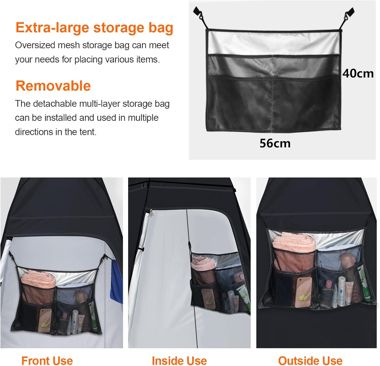 Detalle de Tente de Douche Toilette riggoo — Cabine de Douche Portable pour Camping, Plage et Randonnée