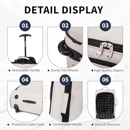 Thumbnail 3 de Flymax 56x45x25 Cabin Bag: Lightweight 57L Hand Luggage for EasyJet and More