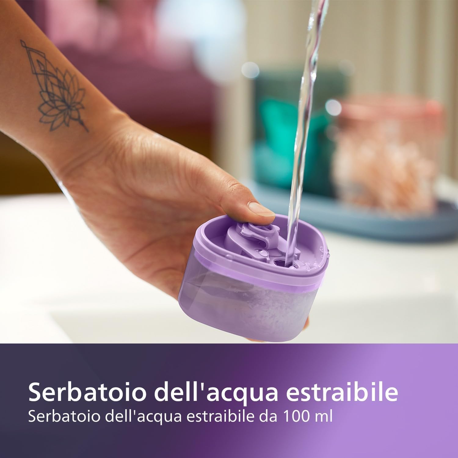 Detalle de Philips Serie 3000 Stiratrice verticale a vapore STH3010/30: 1000 W, serbatoio estraibile 100 ml, peso 630 g