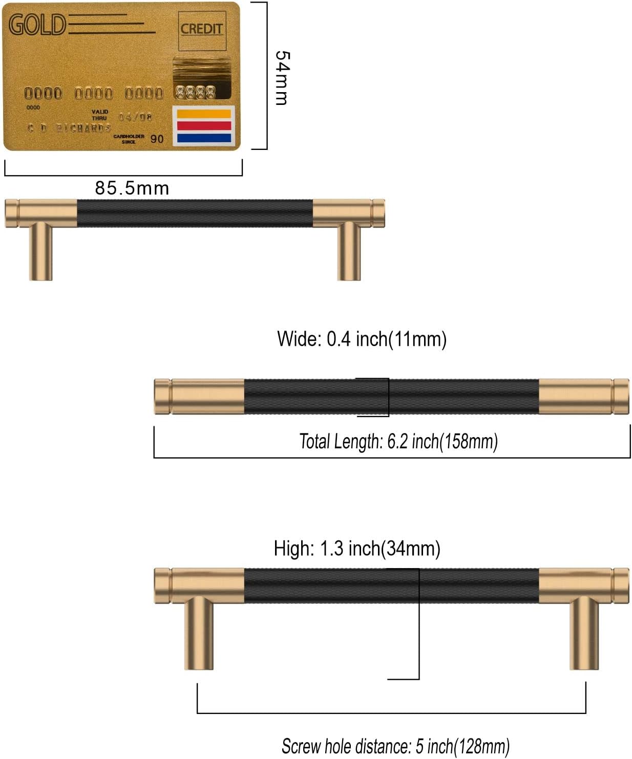 Thumbnail 5 de Amerdeco AM003 5" Cabinet Pulls 10 Pack