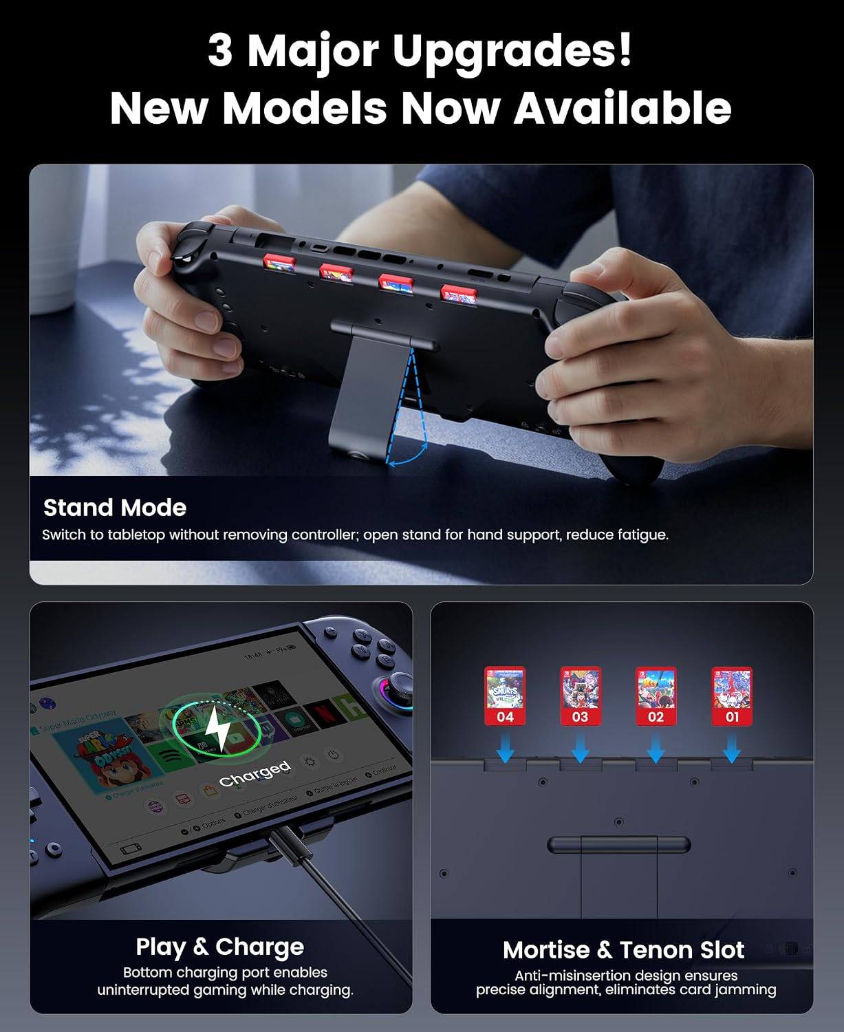 Detalle de Gammeefy Wireless Switch Controller with Hall Effect Joysticks